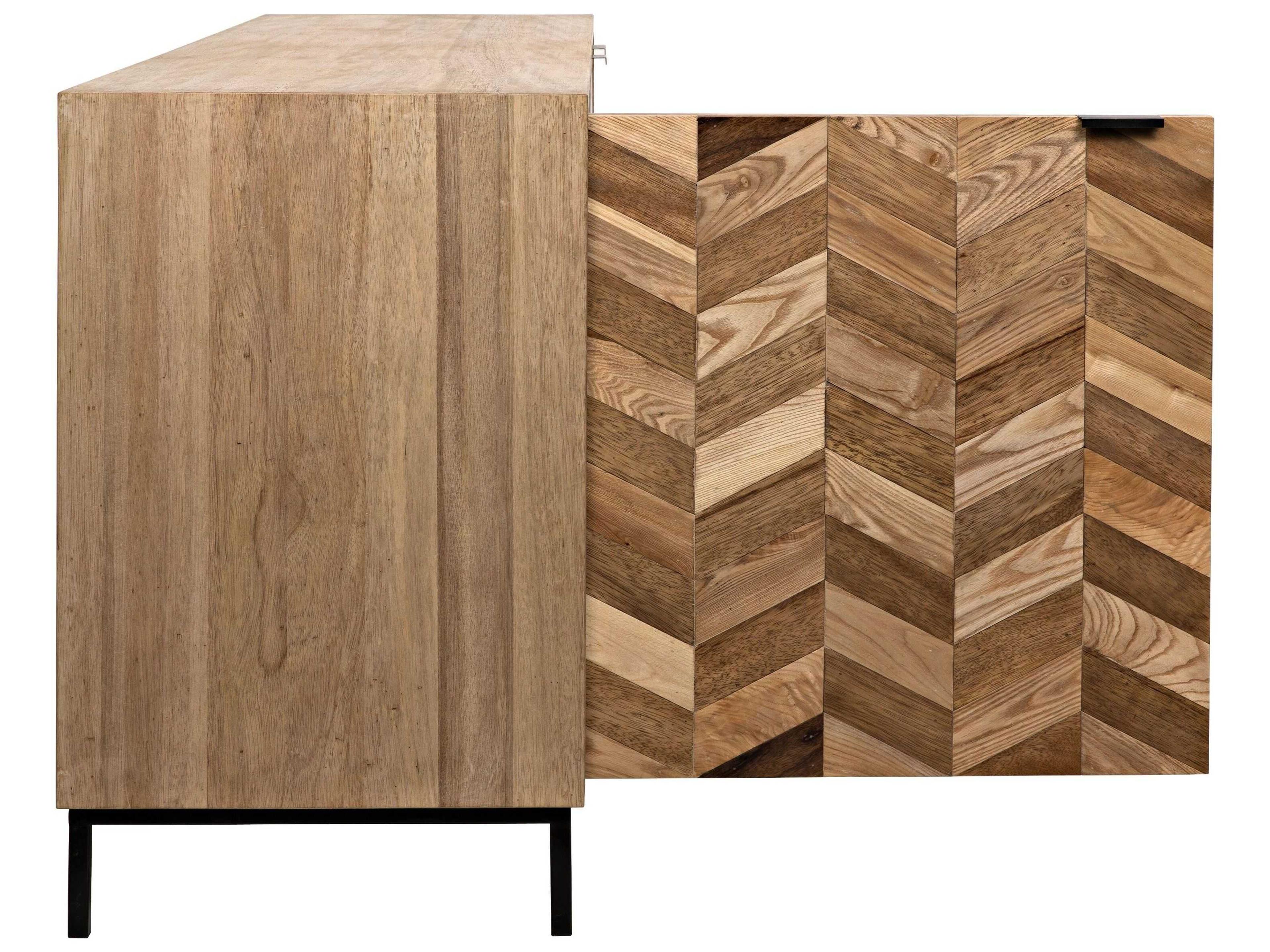 Noir 76" Walnut Wood Washed Sideboard