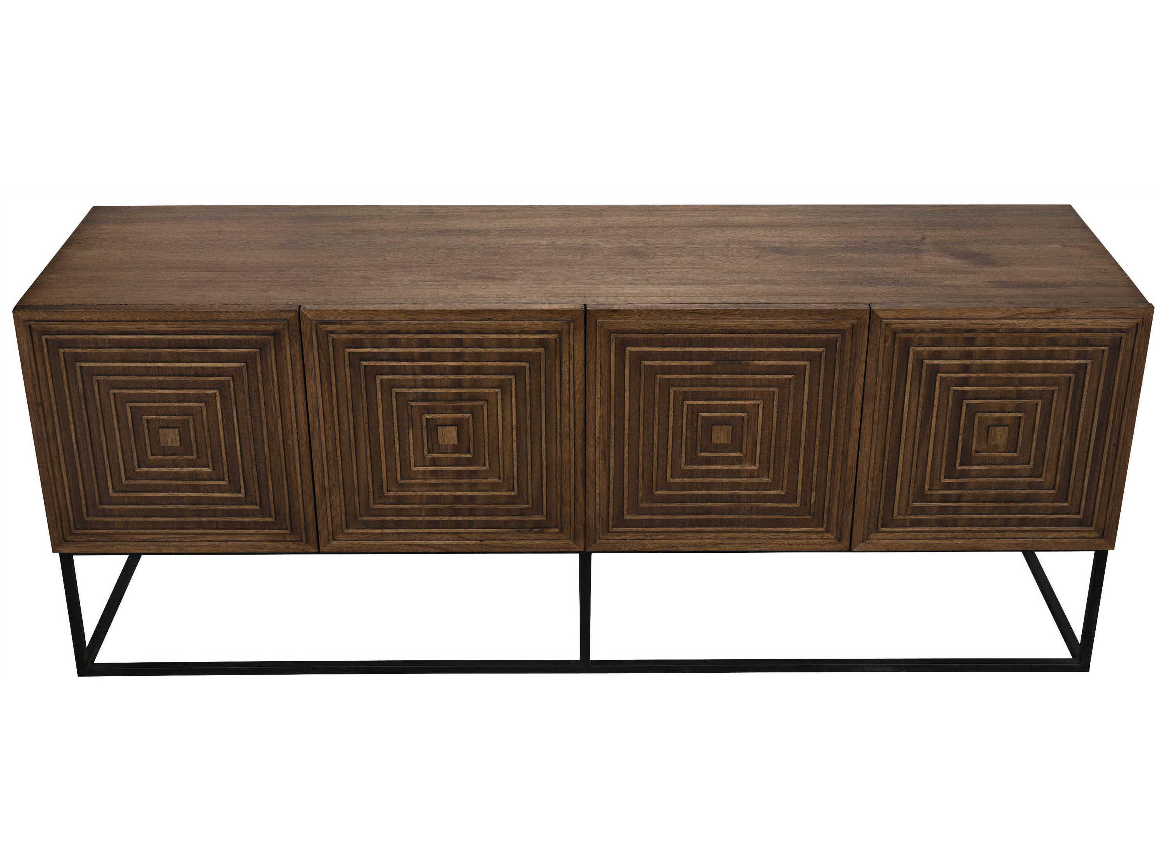 Noir 80" Walnut Wood Dark Sideboard