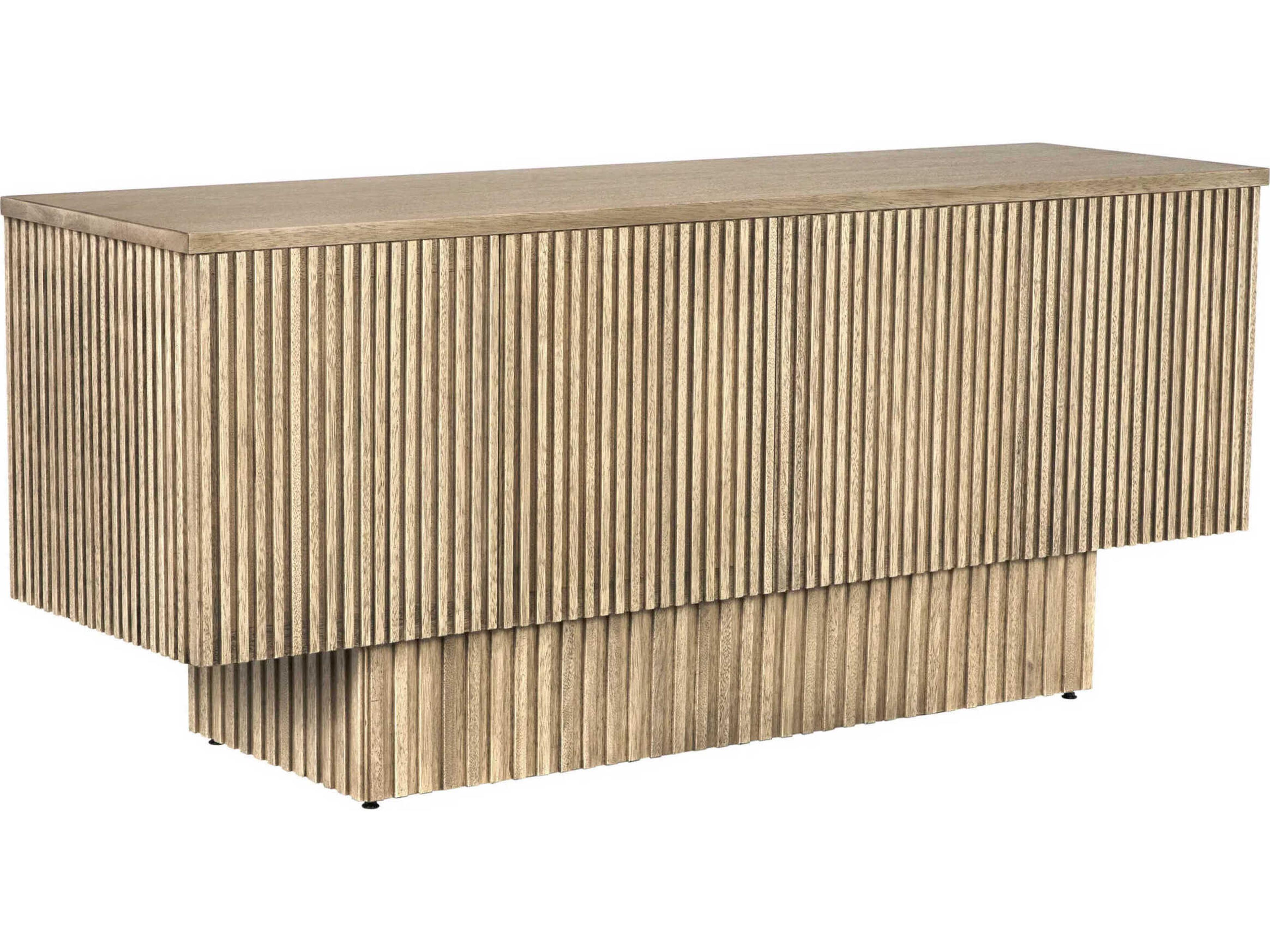 Noir Mr. Smith 77" Walnut Wood Washed Sideboard