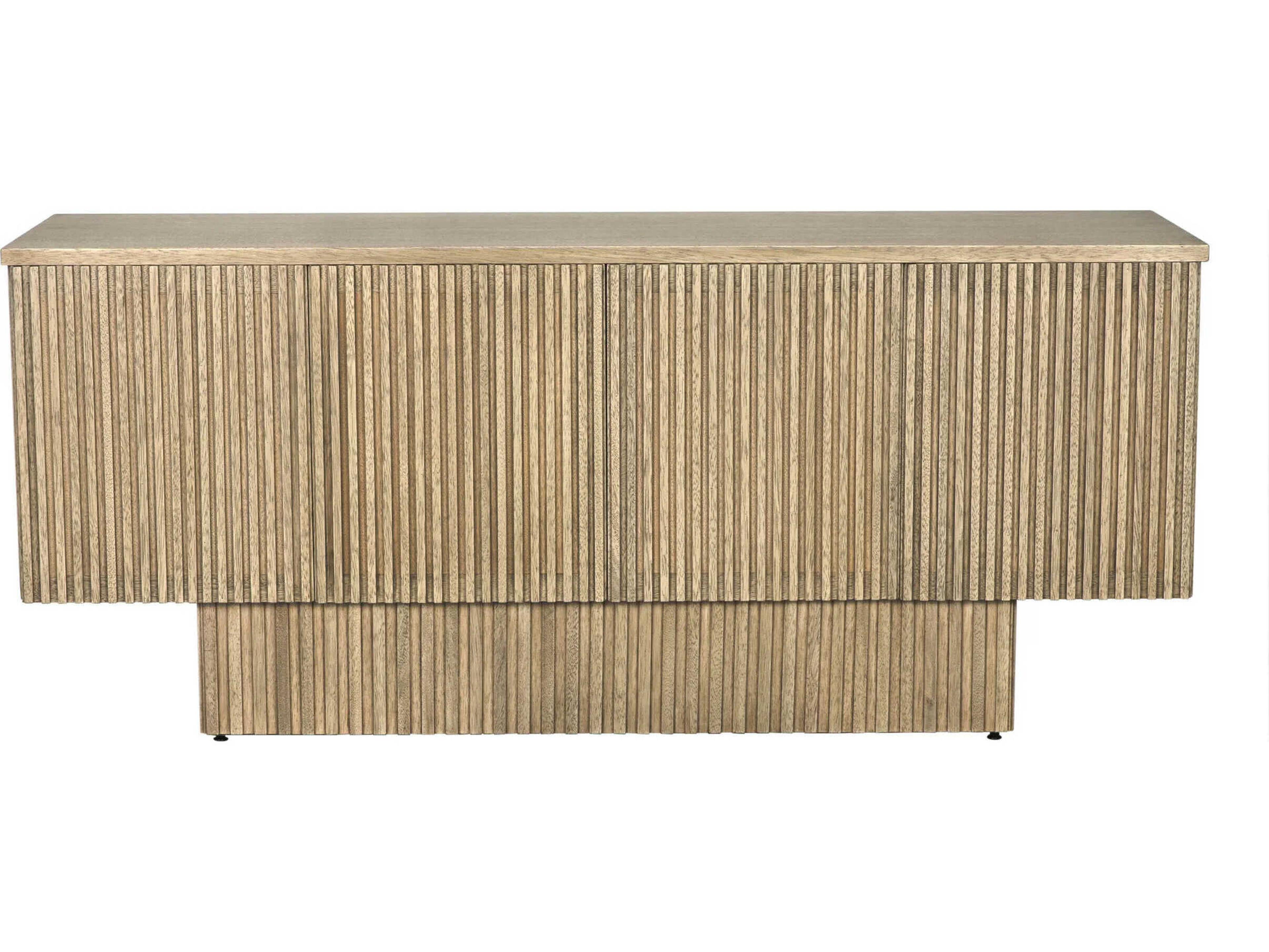 Noir Mr. Smith 77" Walnut Wood Washed Sideboard