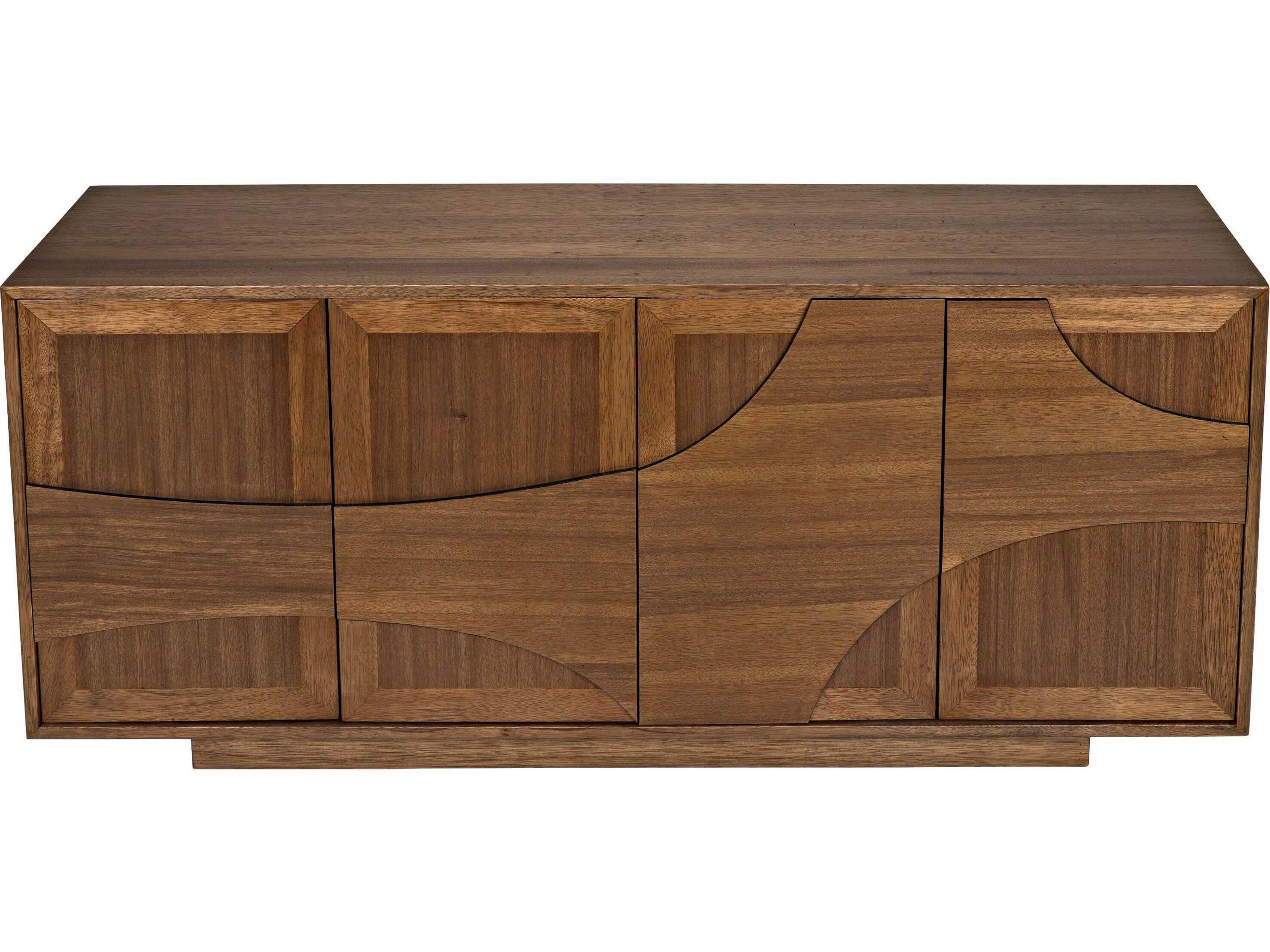 Noir 75" Walnut Wood Dark Sideboard