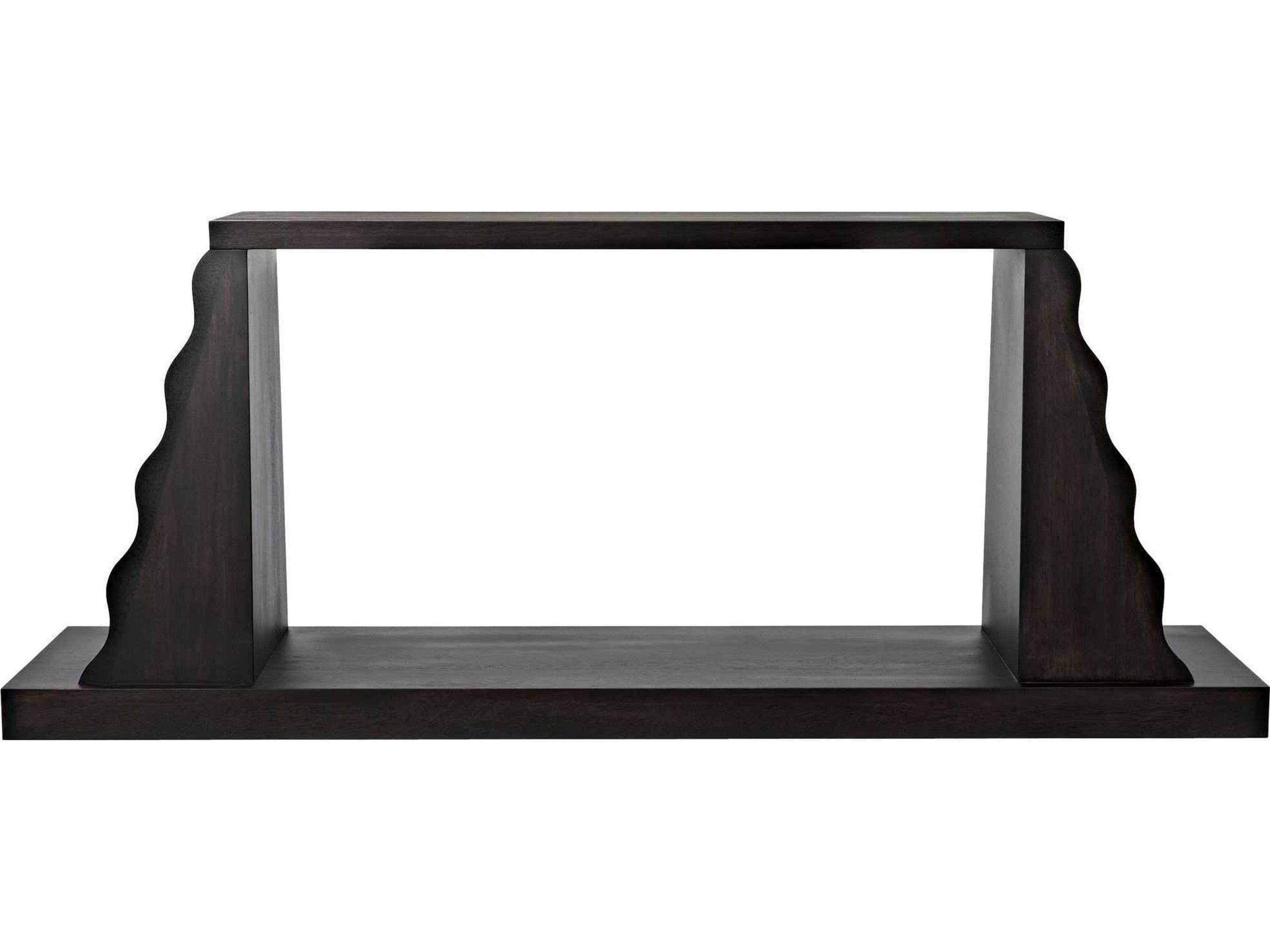Noir Rectangular Wood Ebony Walnut Console Table