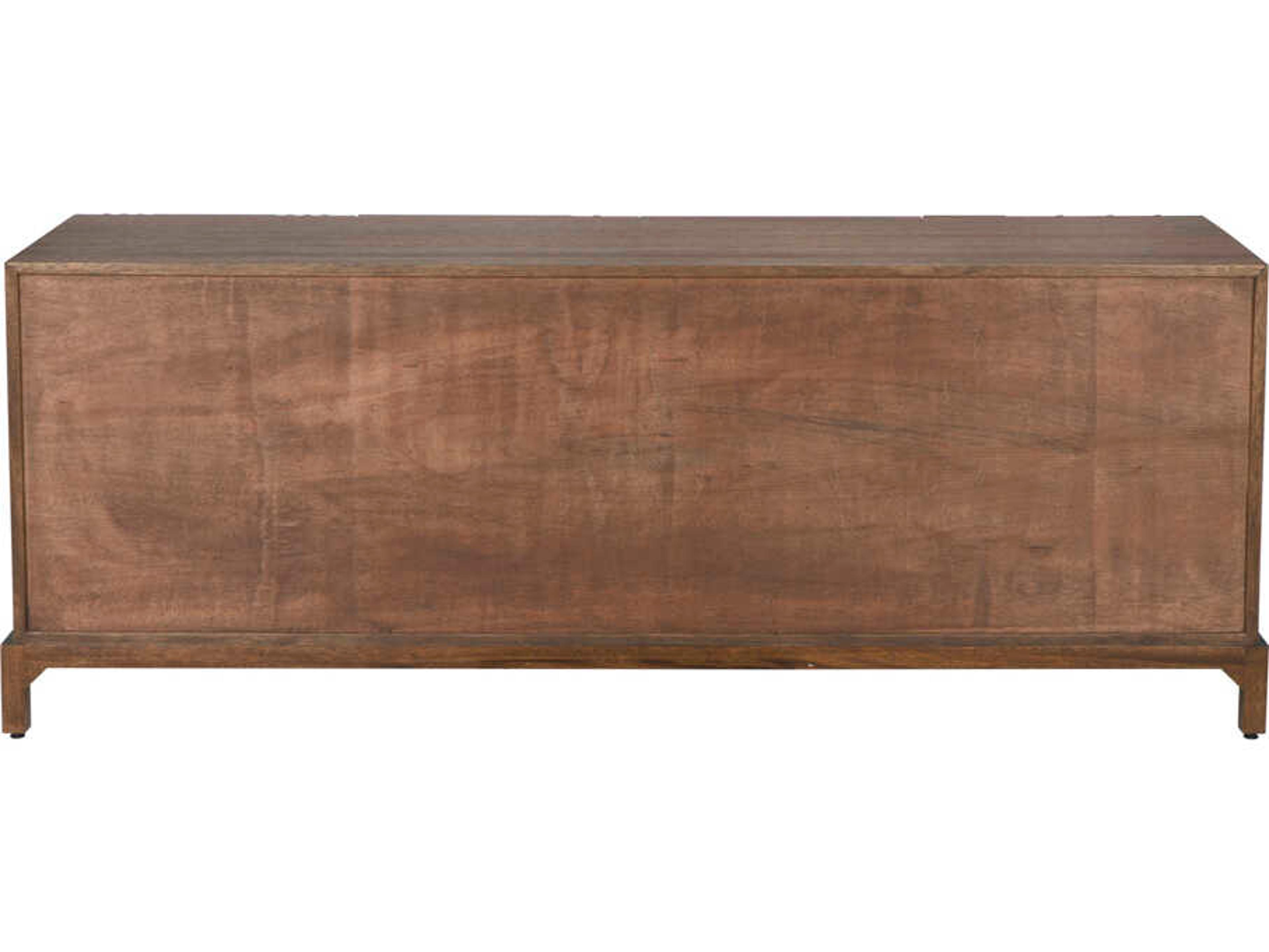 Noir Holden 82" Walnut Wood Dark Sideboard