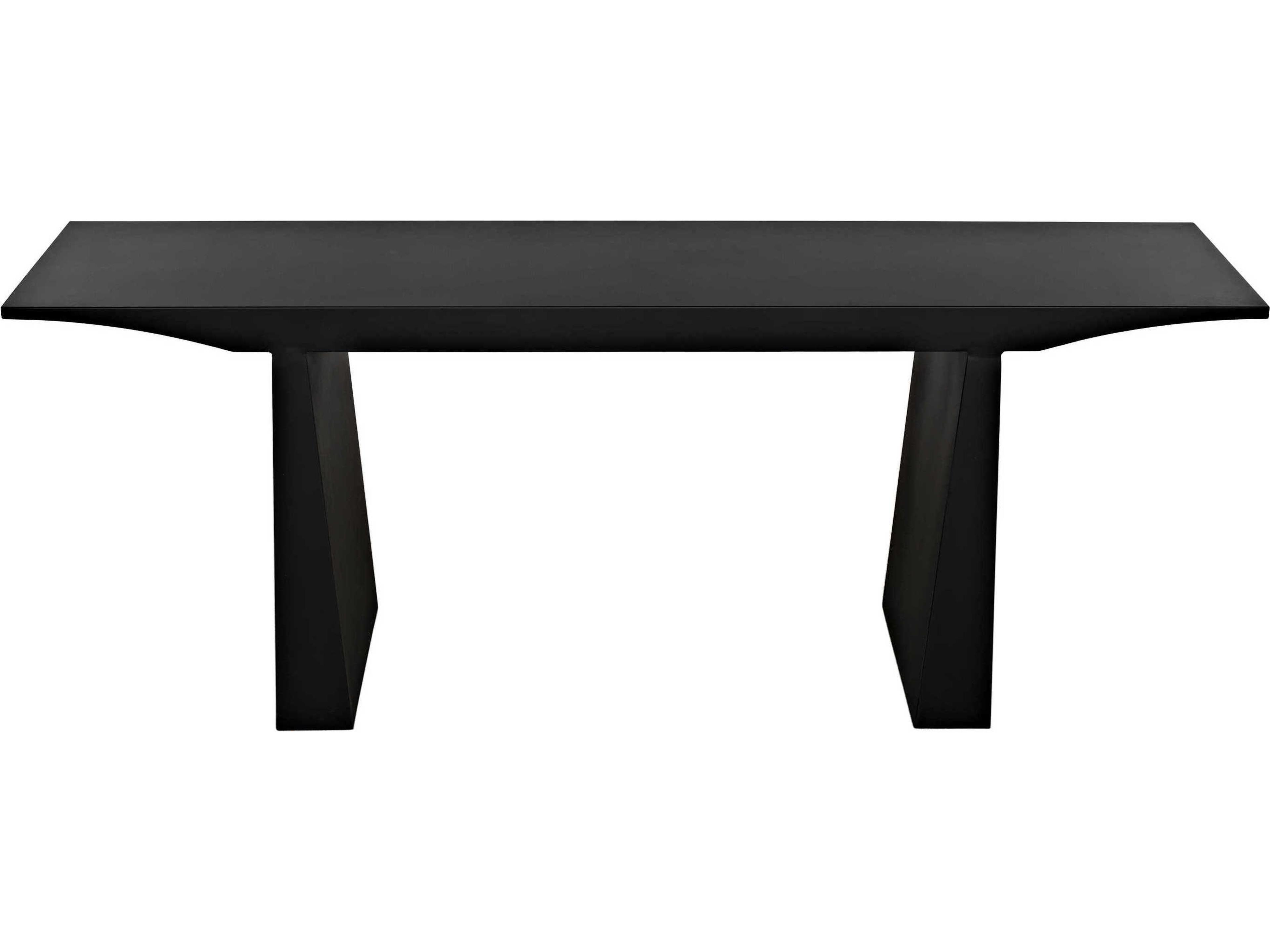 Noir Rectangular Steel Console Table