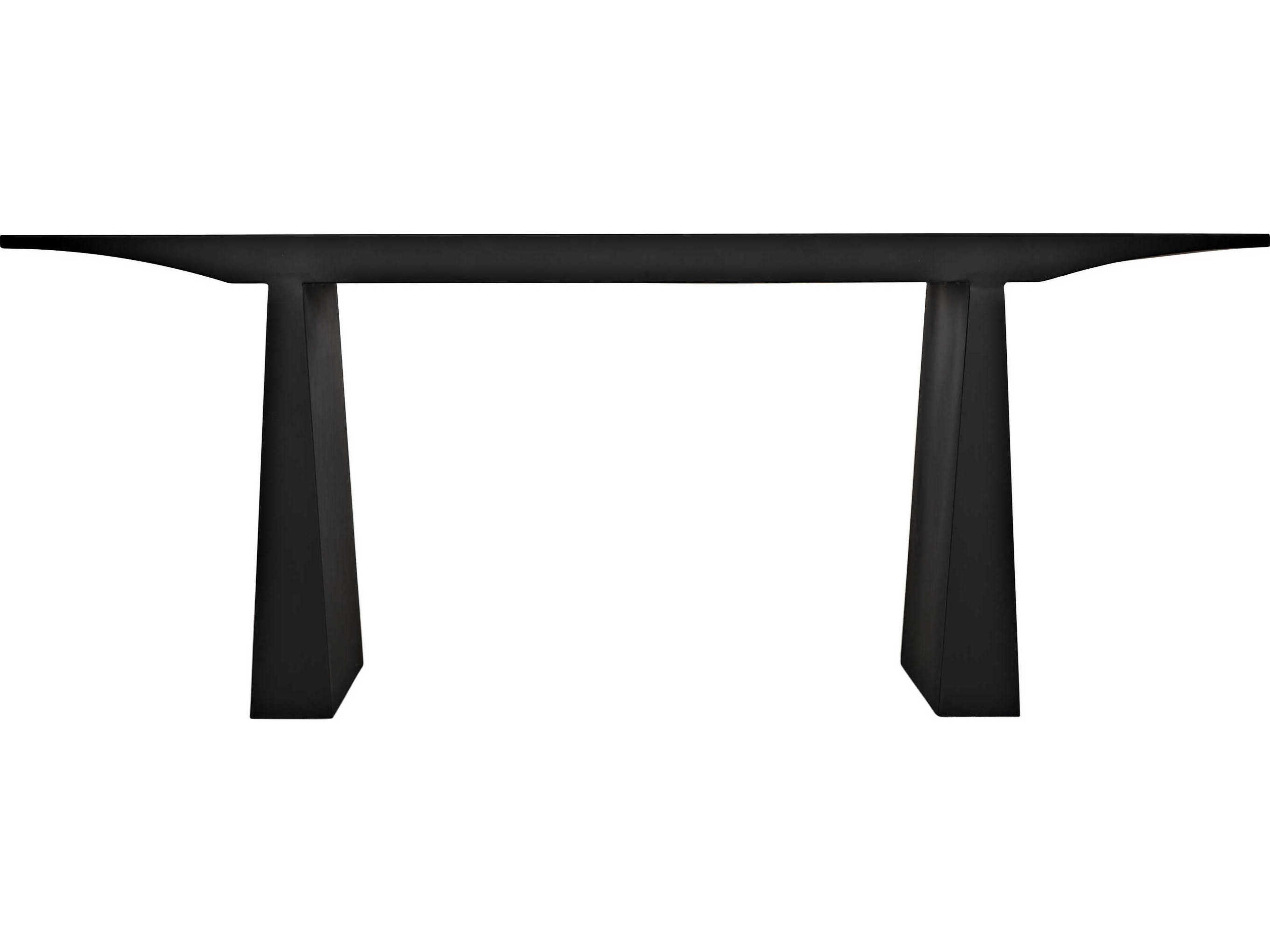 Noir Rectangular Steel Console Table