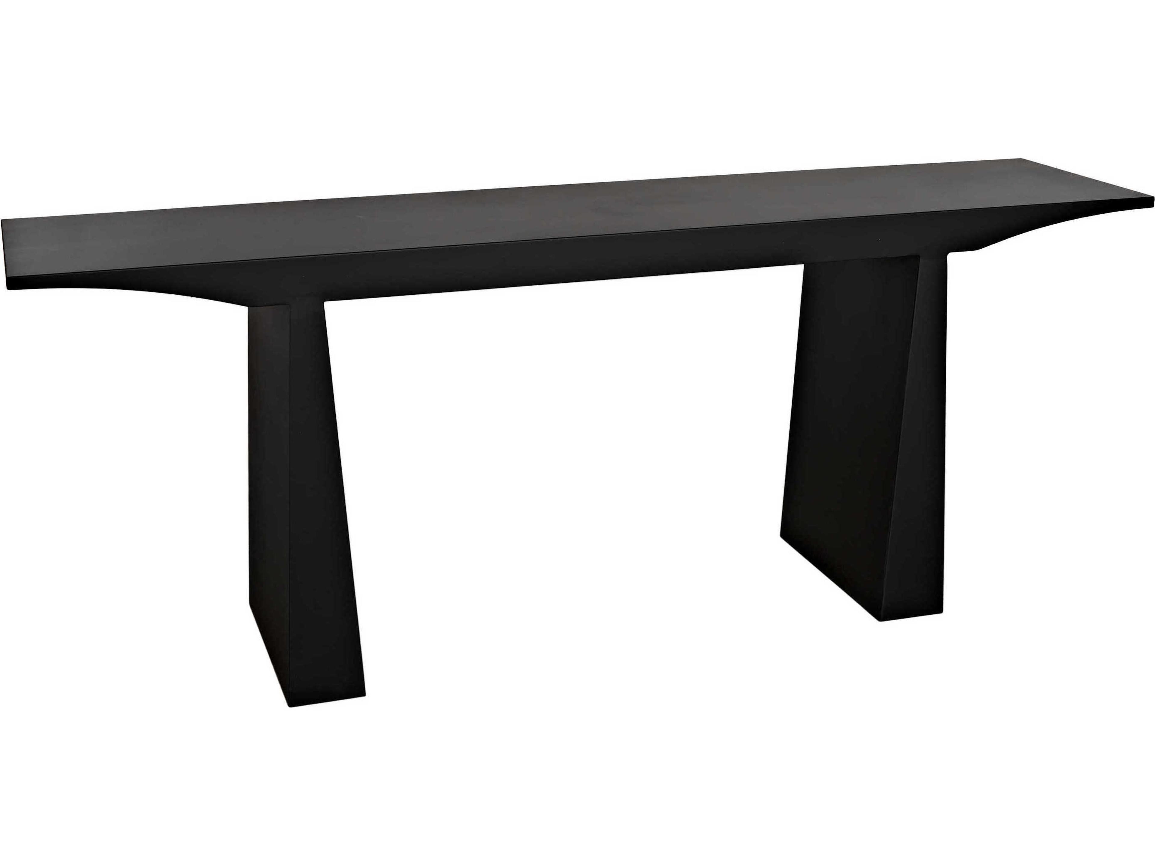 Noir Rectangular Steel Console Table