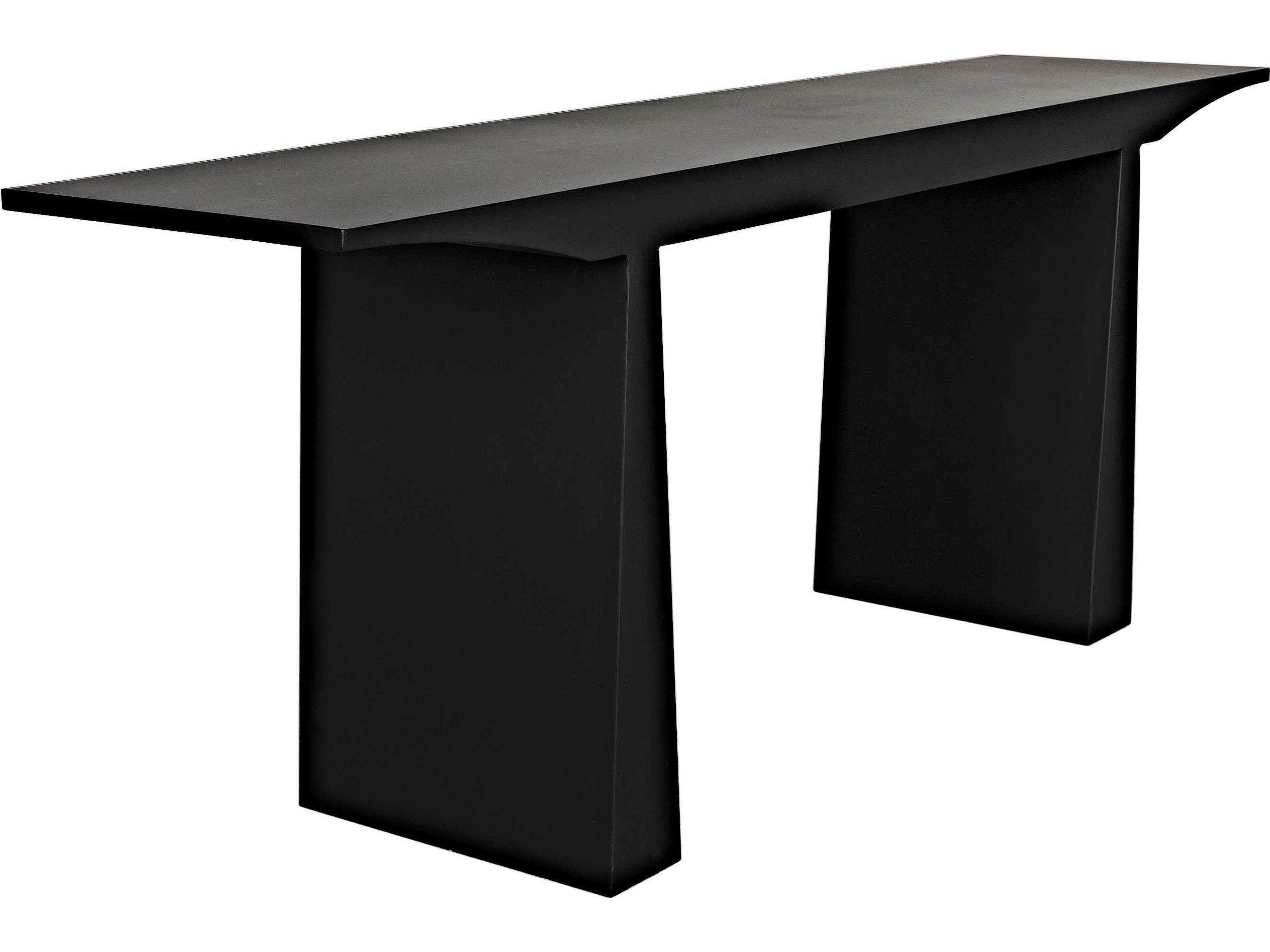 Noir Rectangular Steel Console Table
