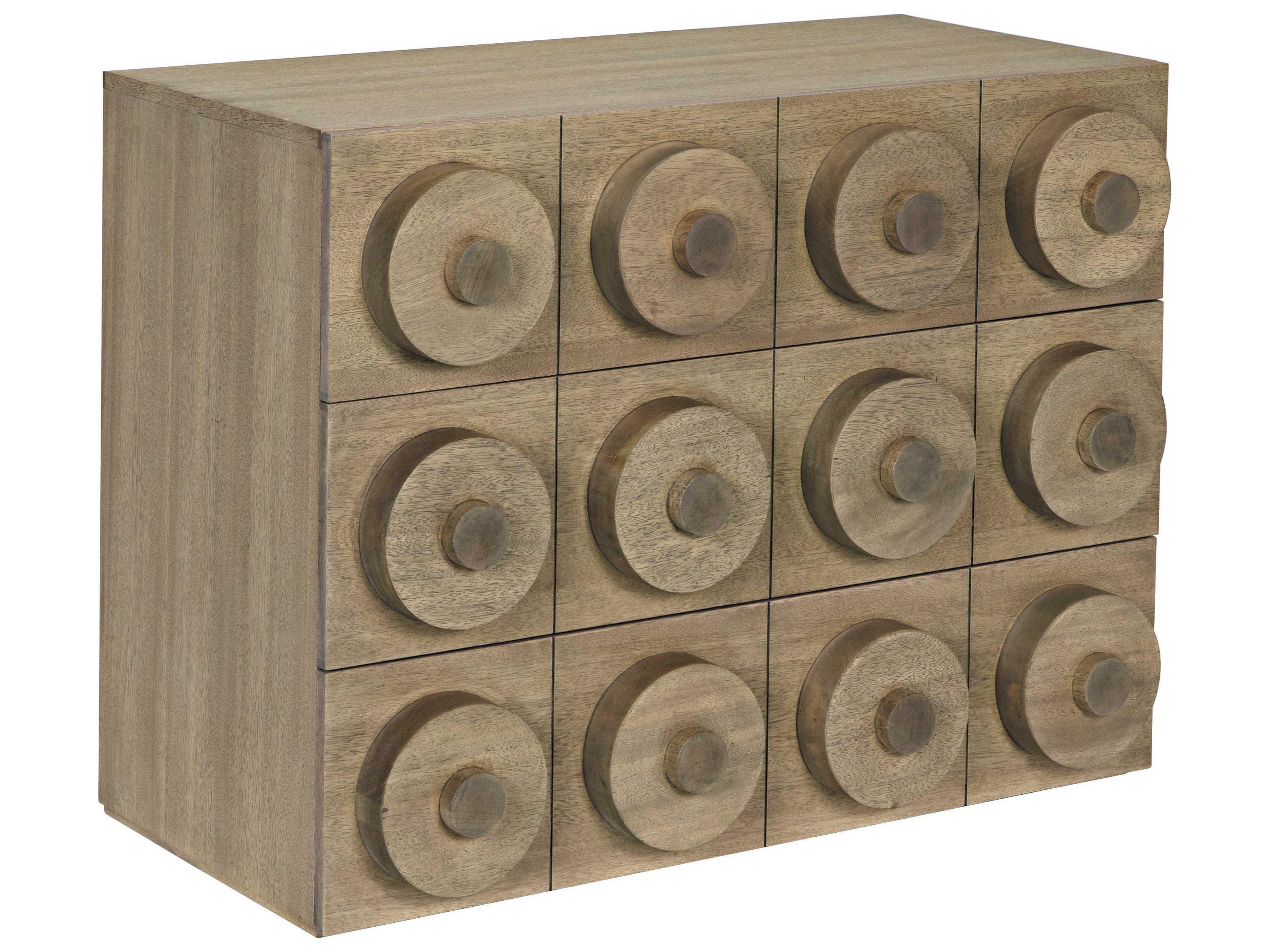 Washed Walnut Brown Wood Accent Chest