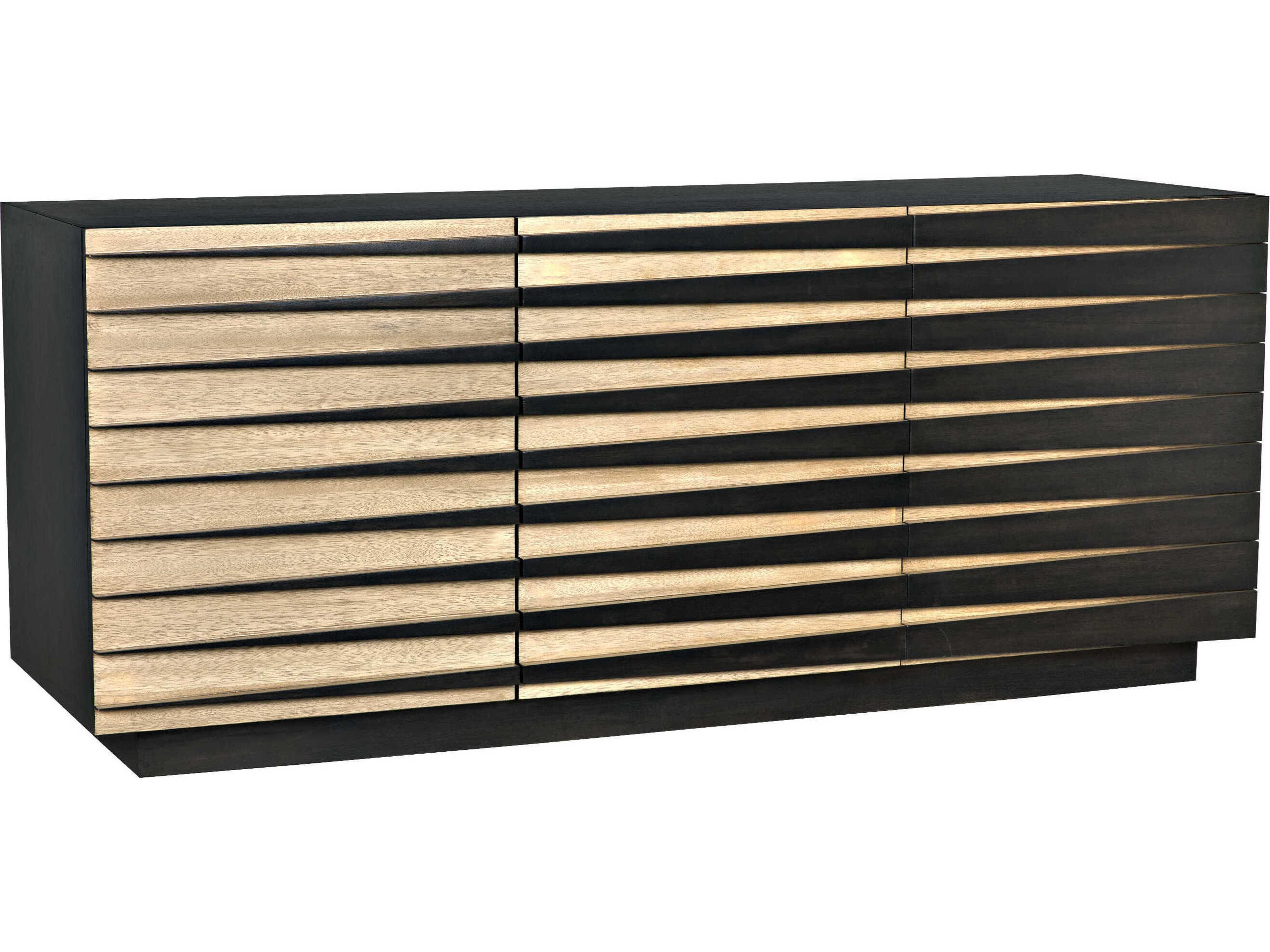 Noir 72" Walnut Wood Ebony And Washed Sideboard