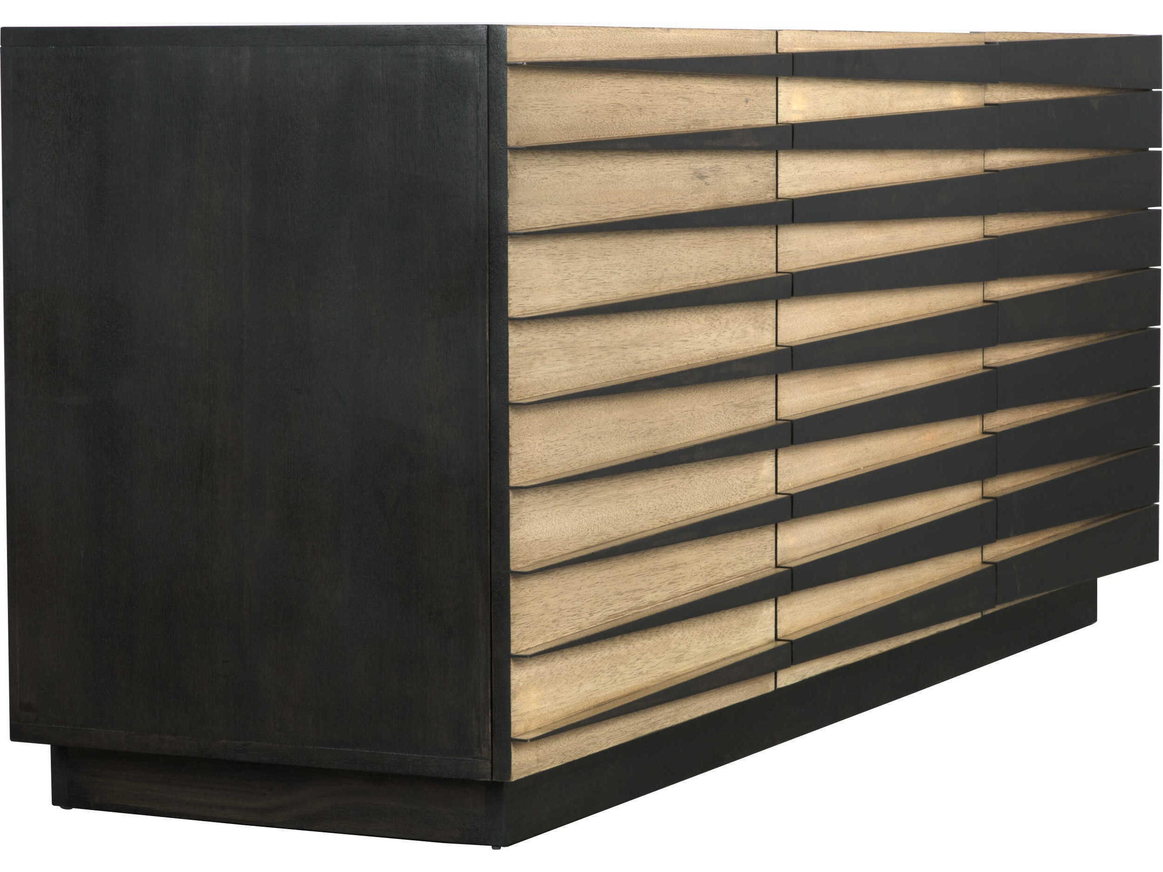 Noir 72" Walnut Wood Ebony And Washed Sideboard