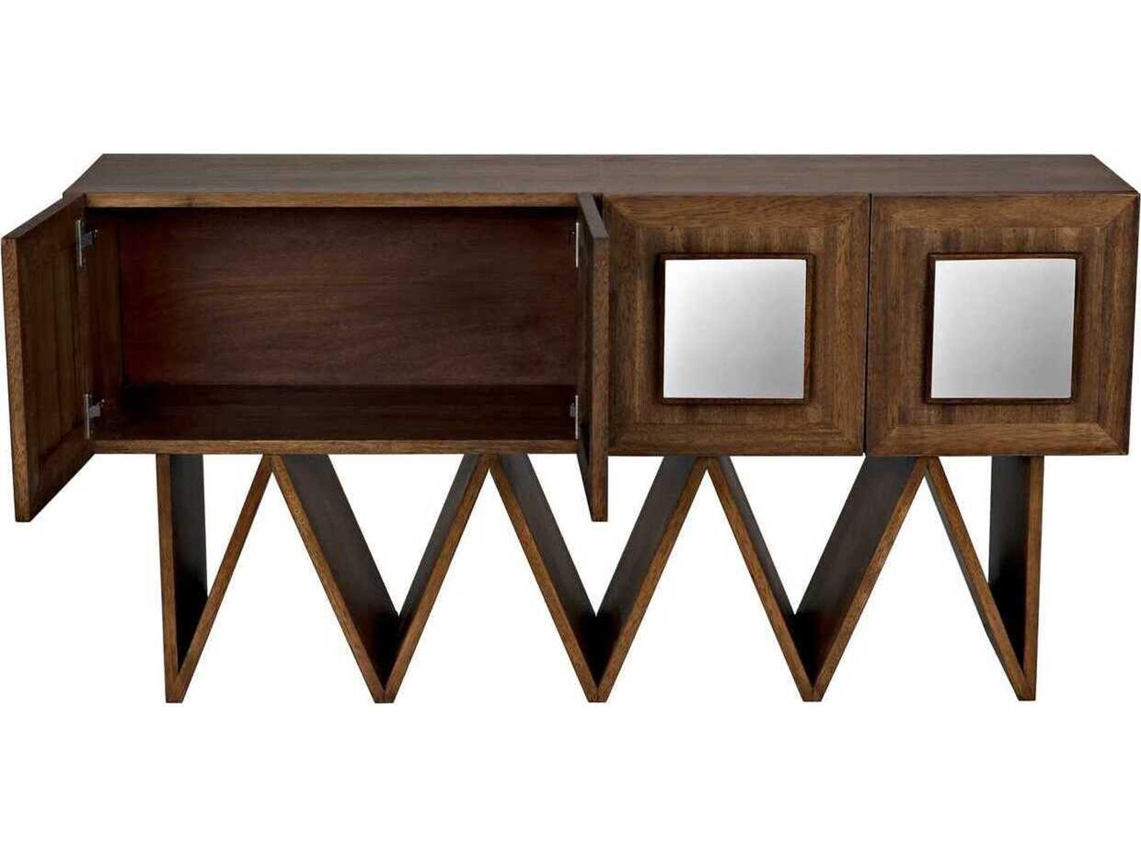 Noir 60" Walnut Wood Dark Sideboard