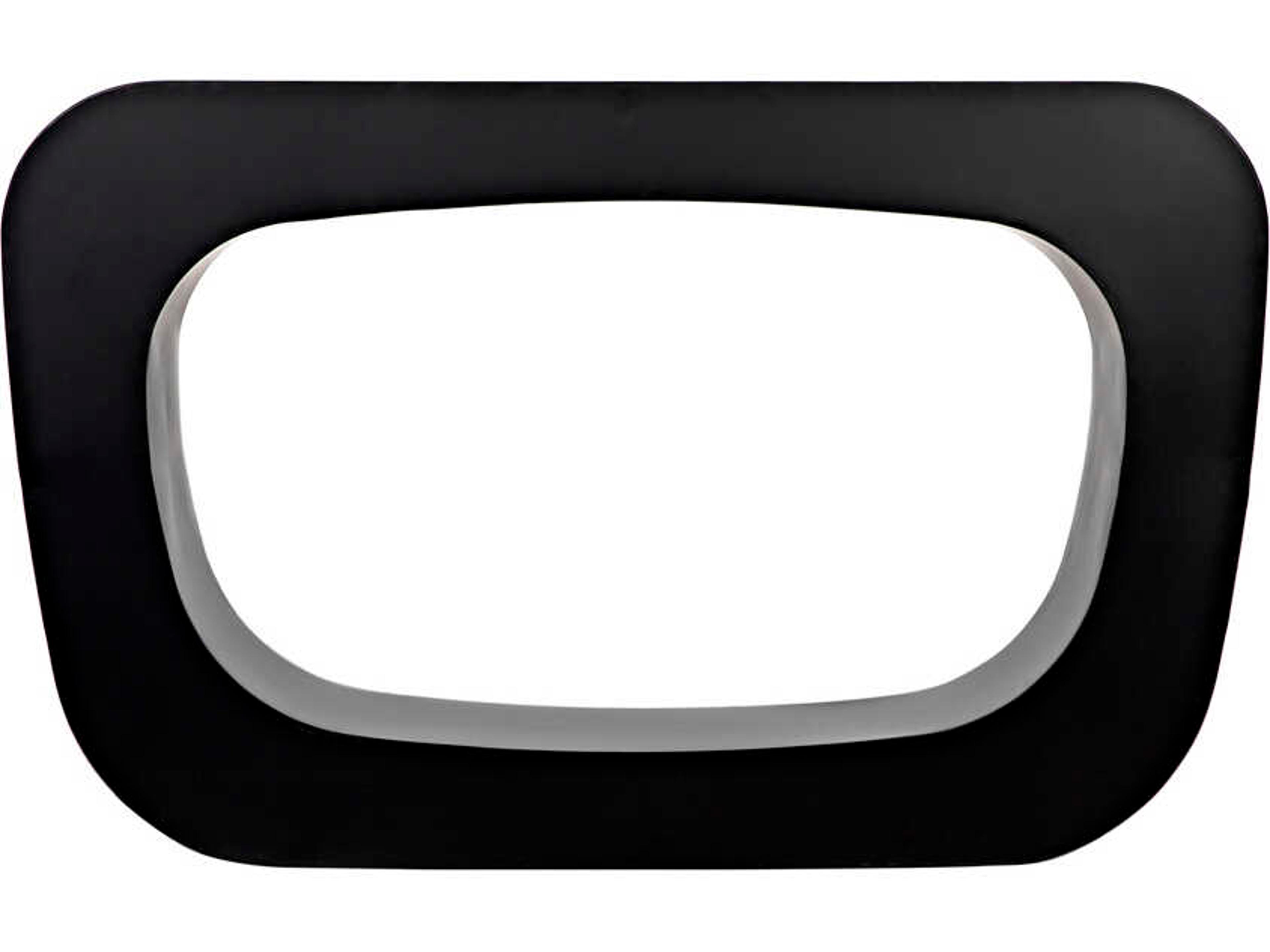 Noir Rectangular Metal Matte Black Console Table