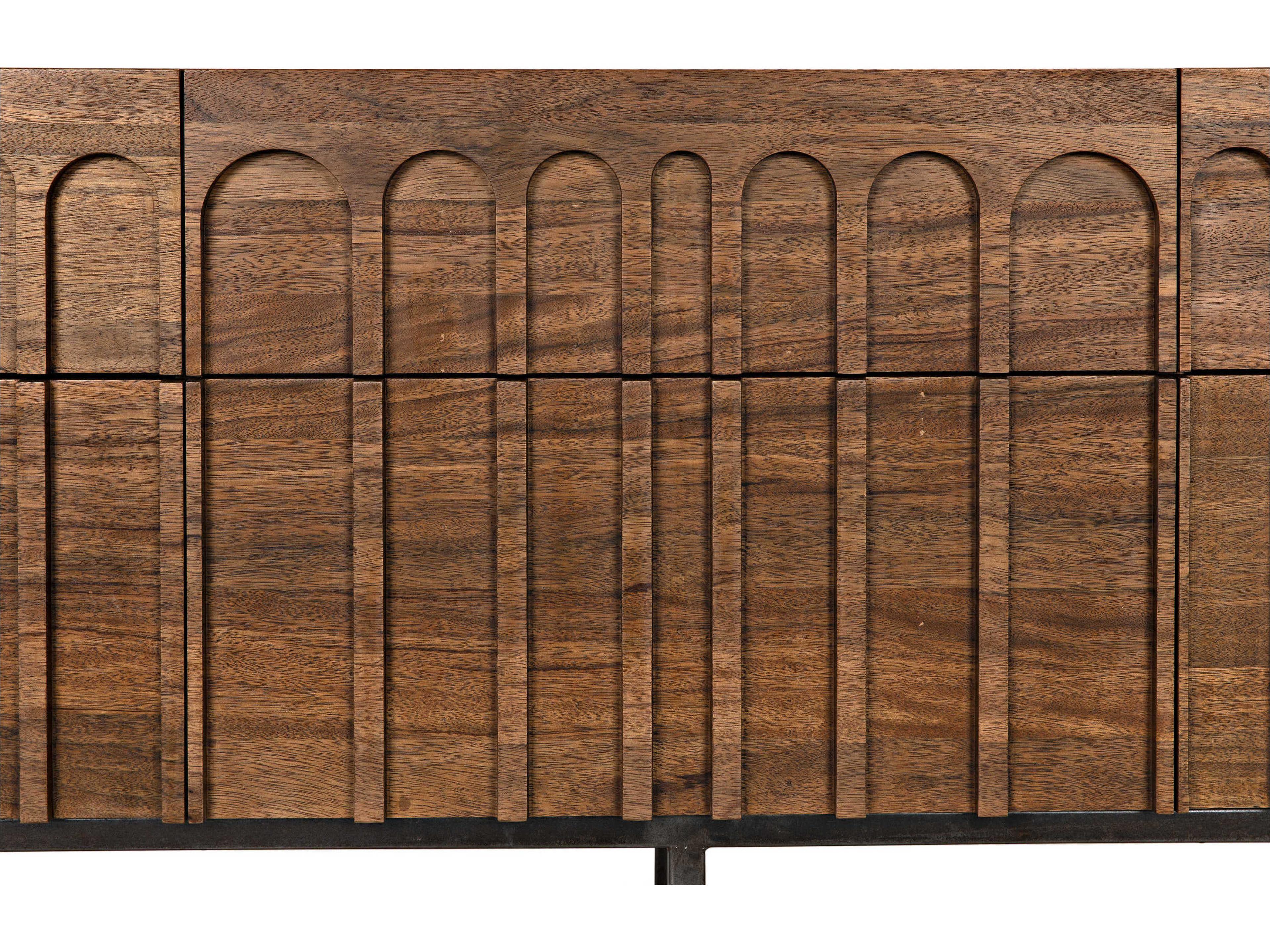 Noir 83" Walnut Wood Dark Sideboard