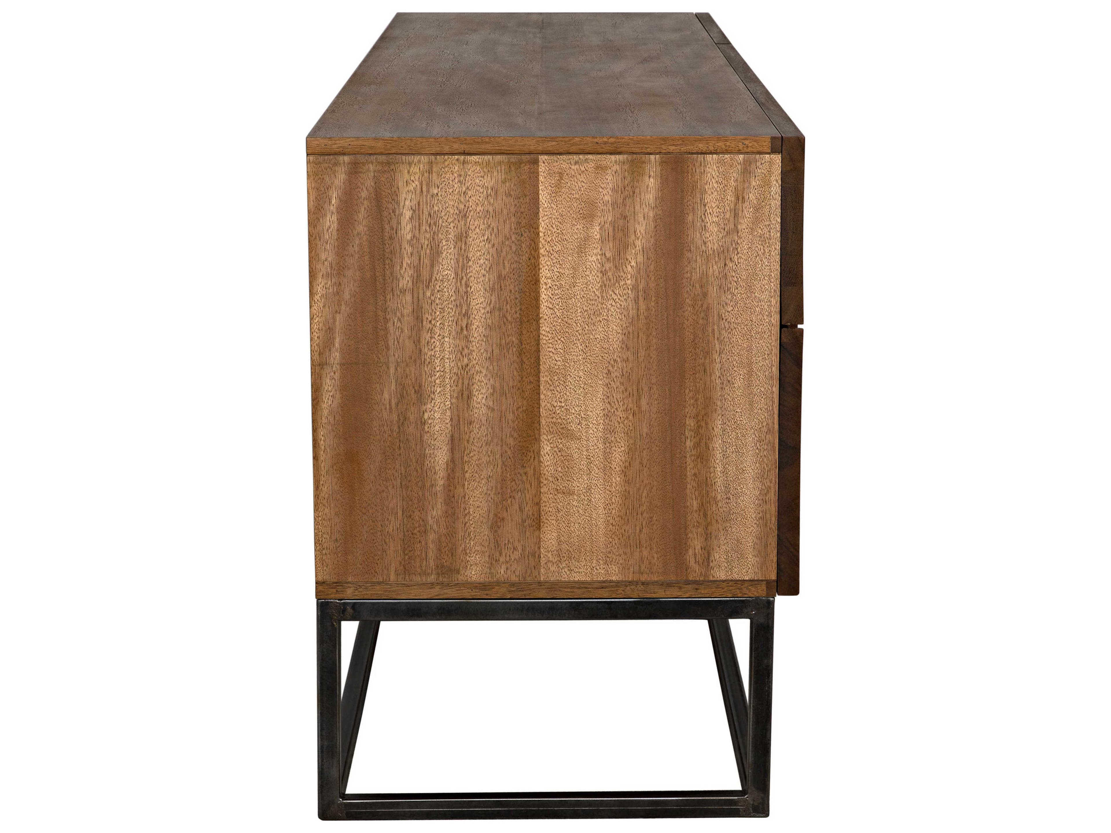 Noir 83" Walnut Wood Dark Sideboard