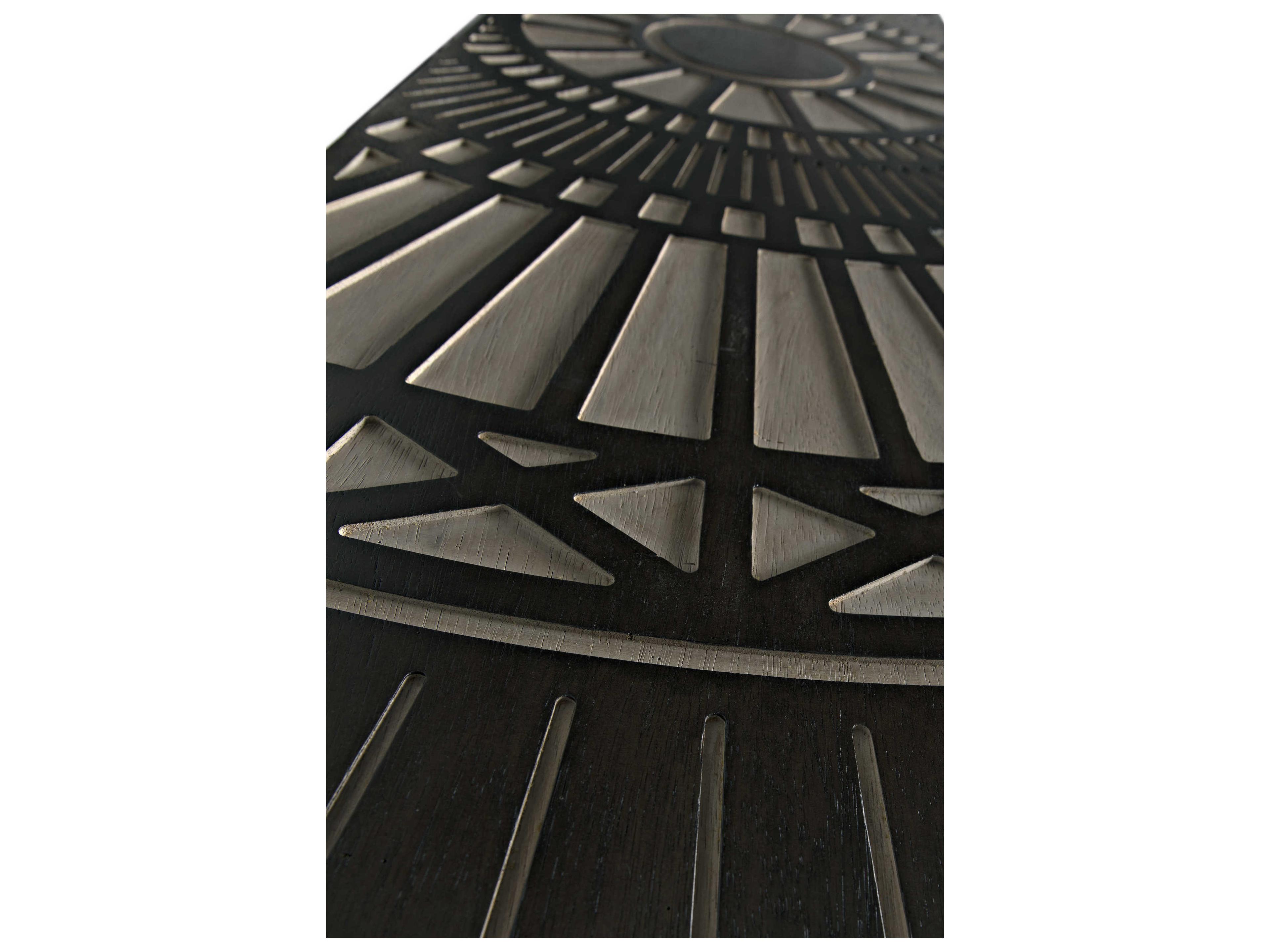 Noir Rectangular Wood Ebony Walnut Console Table