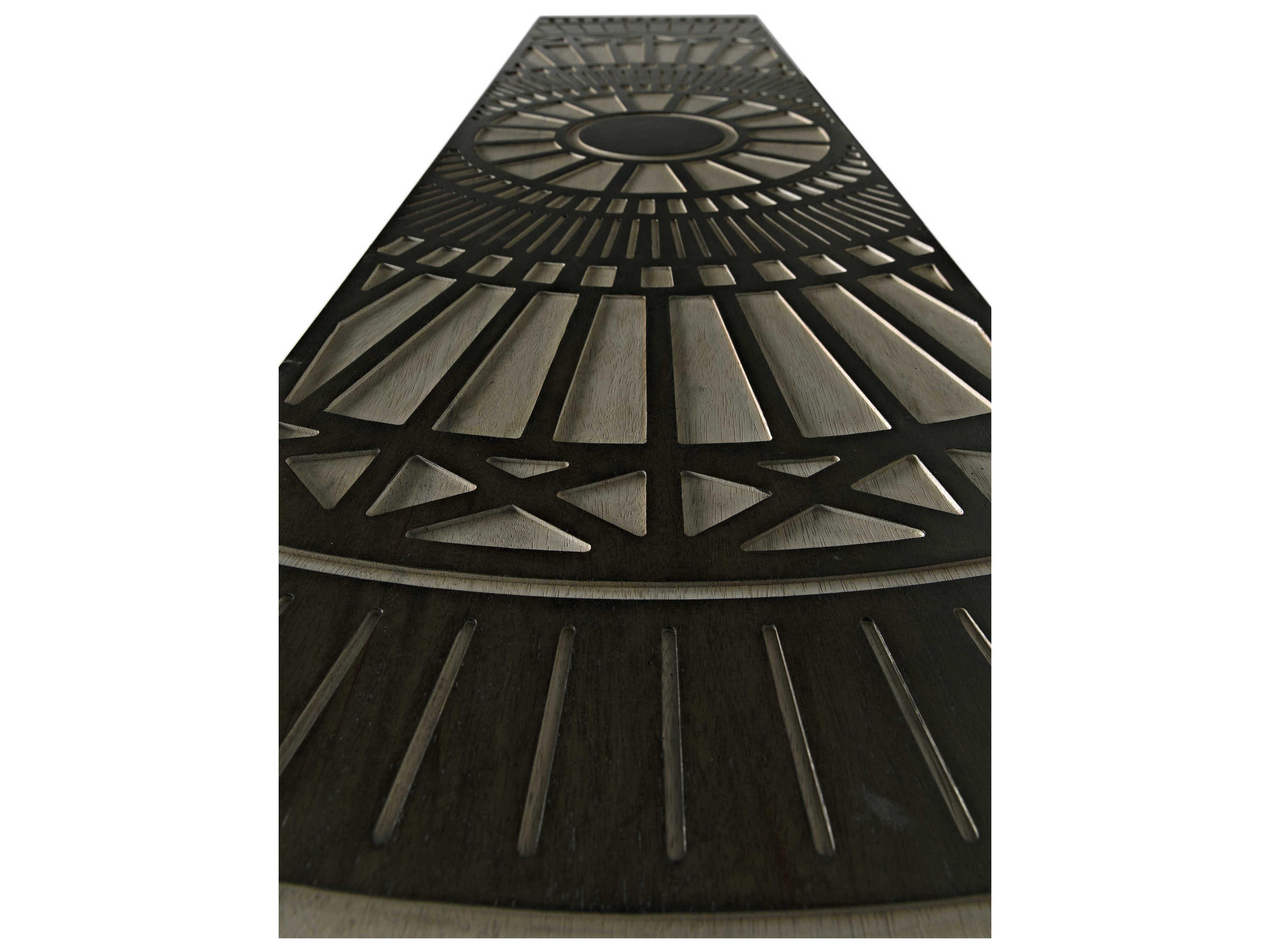 Noir Rectangular Wood Ebony Walnut Console Table