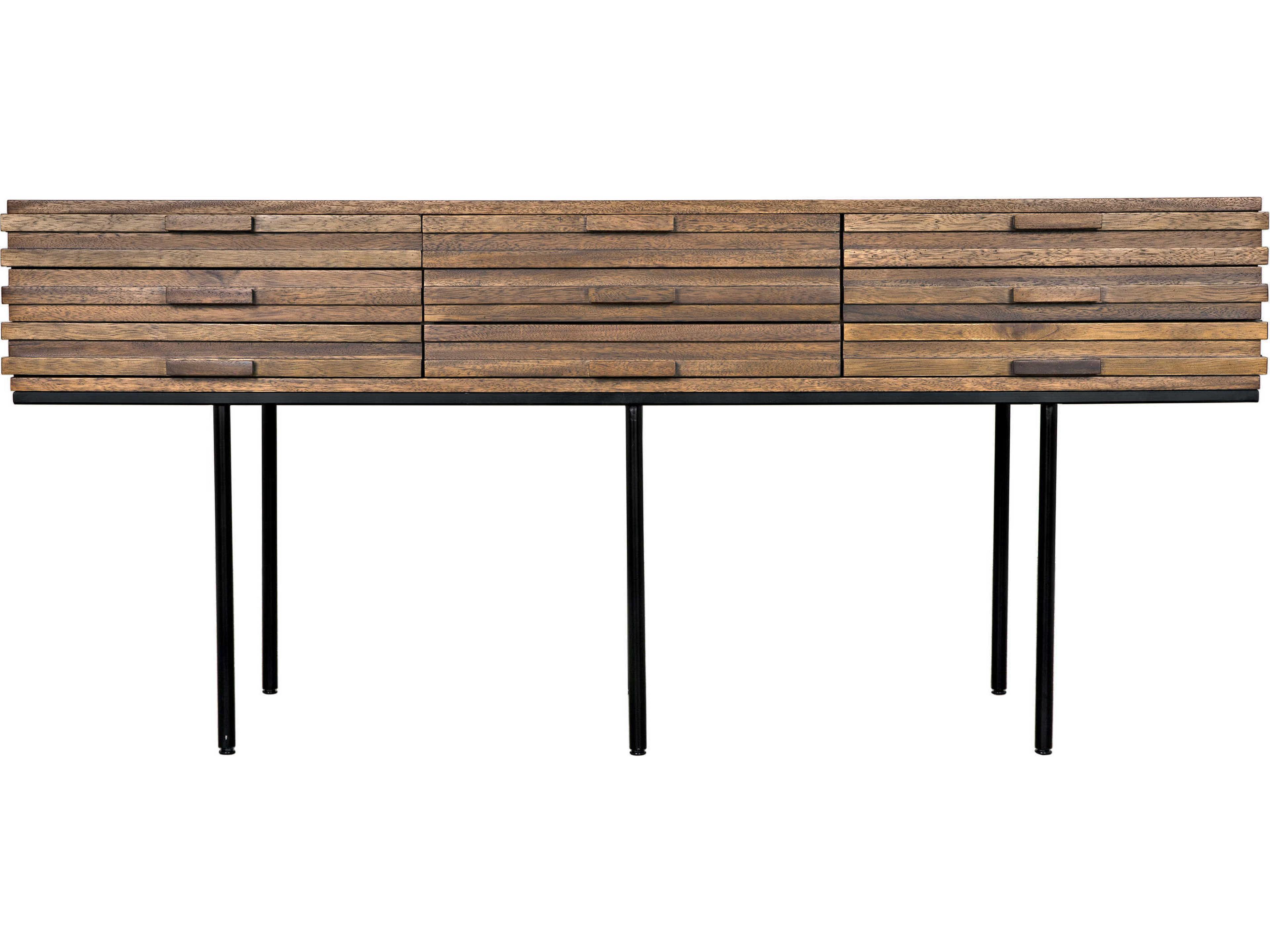 Noir 73" Walnut Wood Dark Sideboard