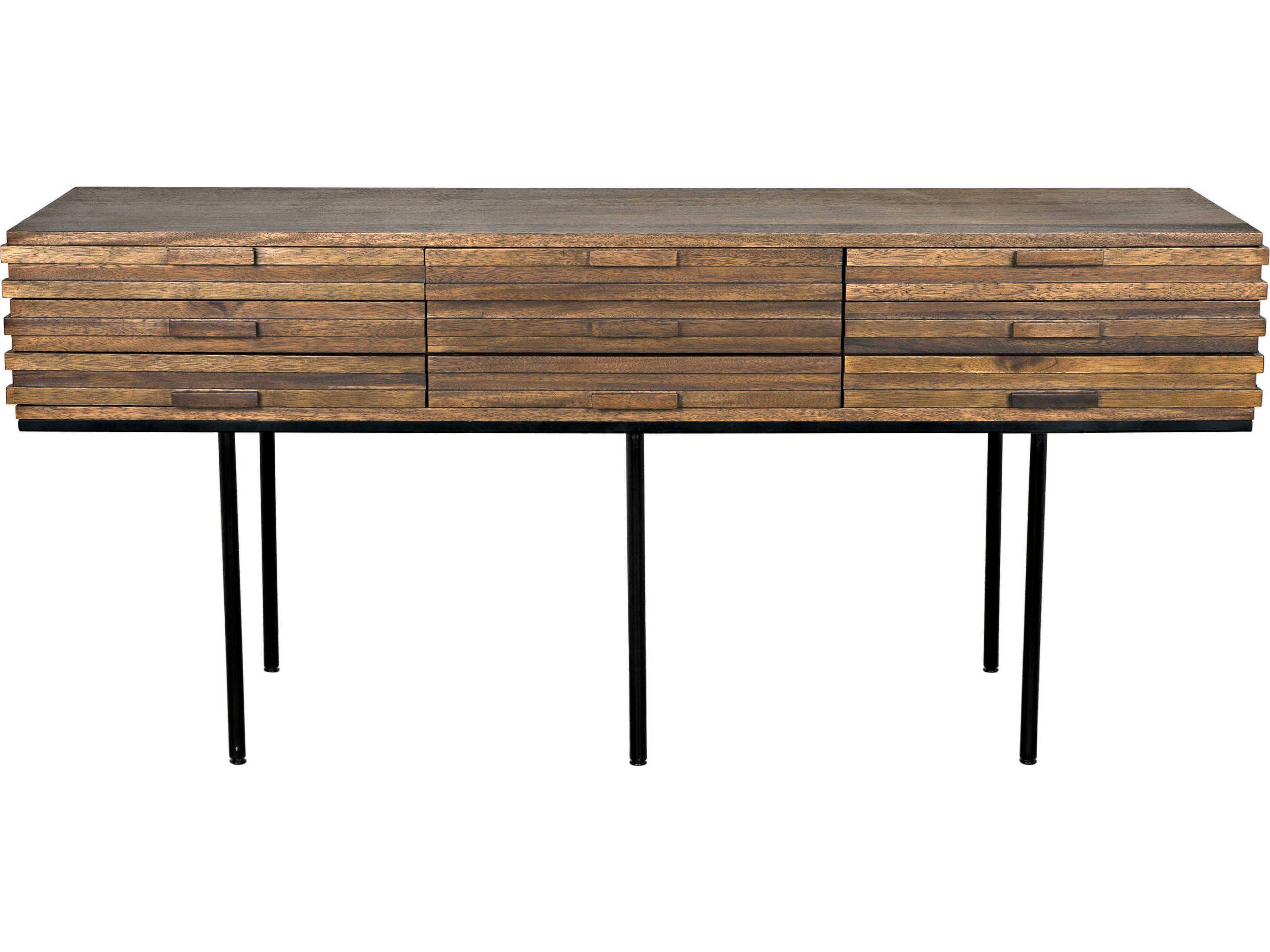 Noir 73" Walnut Wood Dark Sideboard