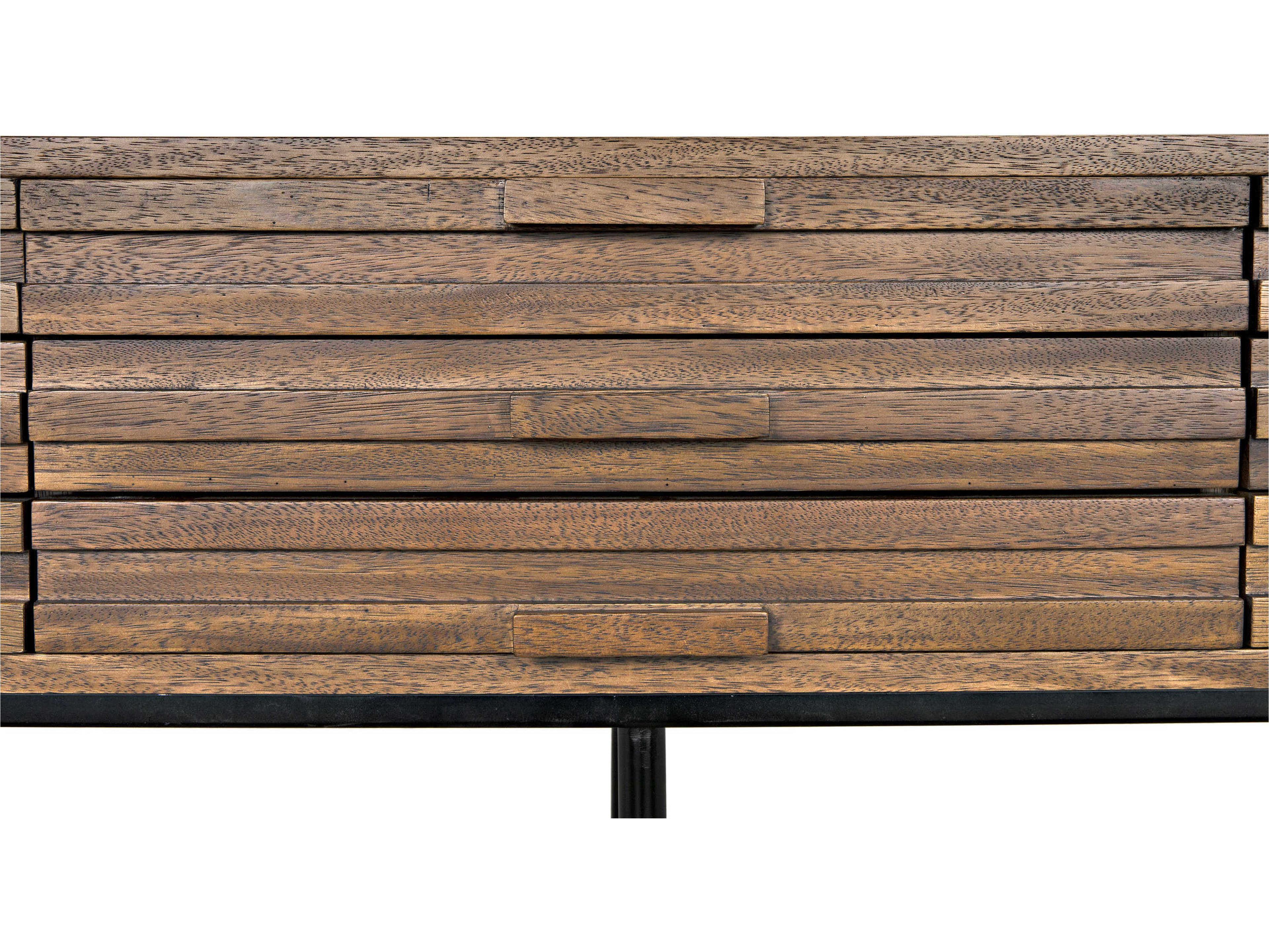 Noir 73" Walnut Wood Dark Sideboard