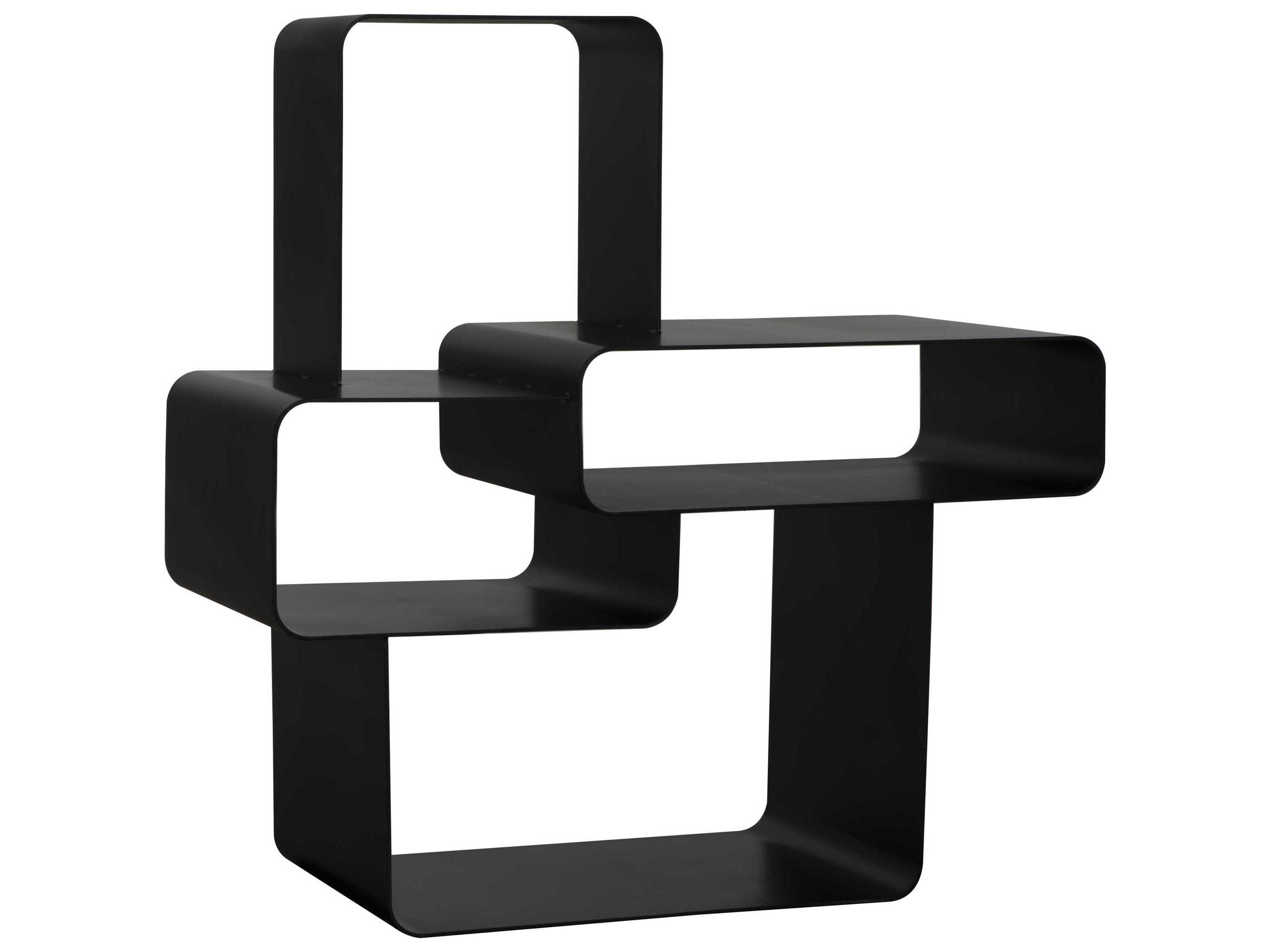 Noir Rectangular Metal Matte Black Console Table