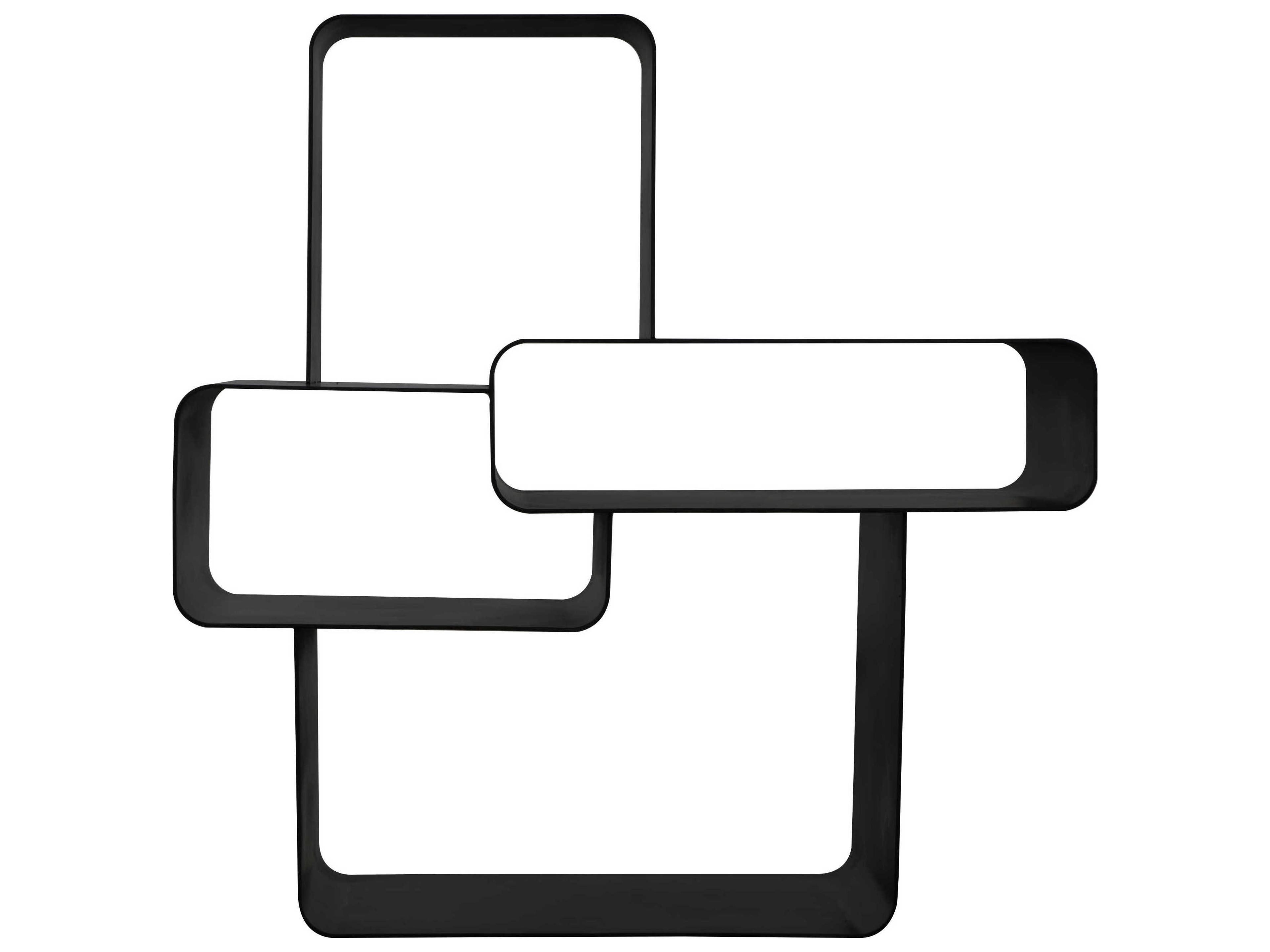 Noir Rectangular Metal Matte Black Console Table