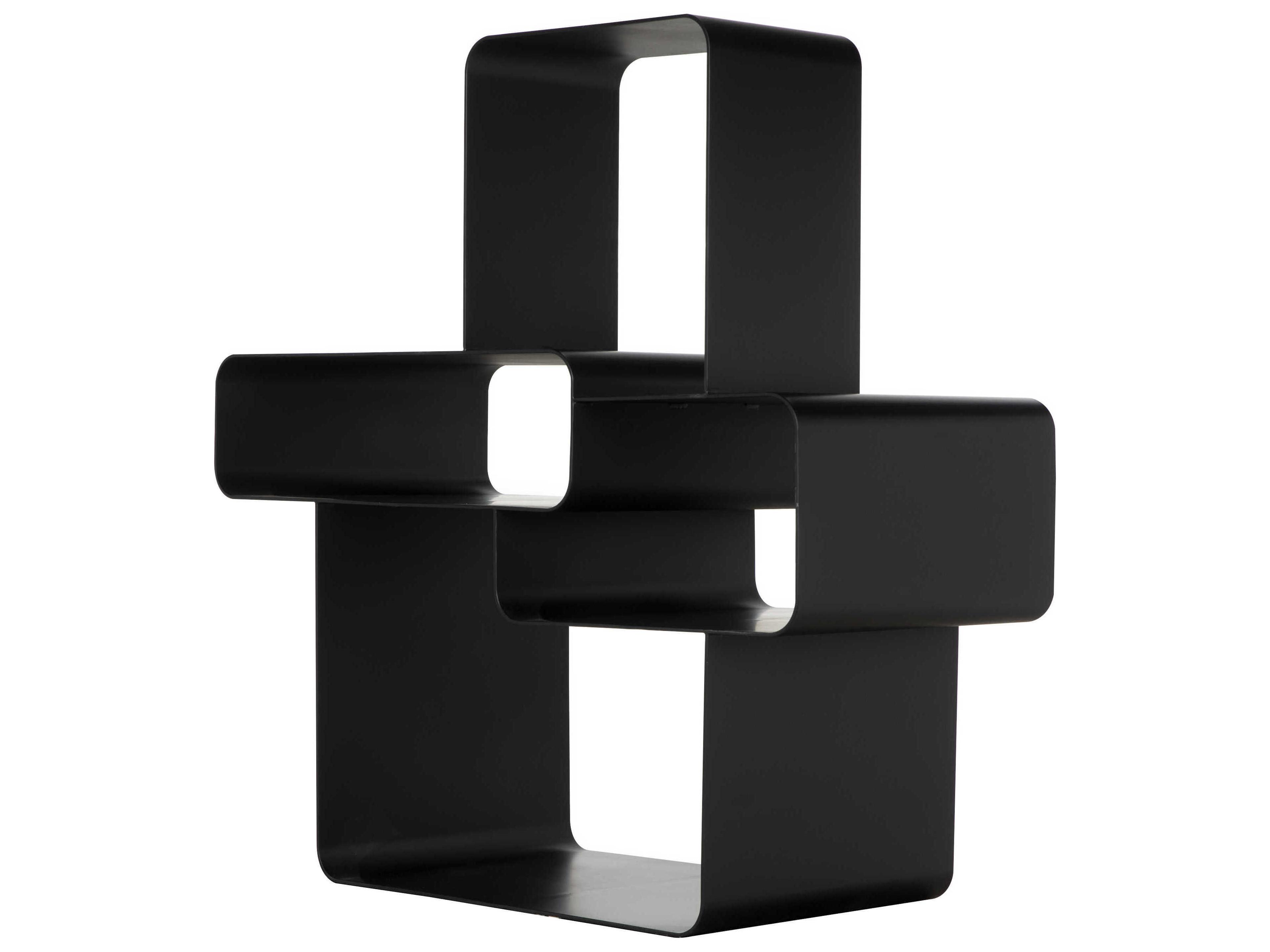 Noir Rectangular Metal Matte Black Console Table