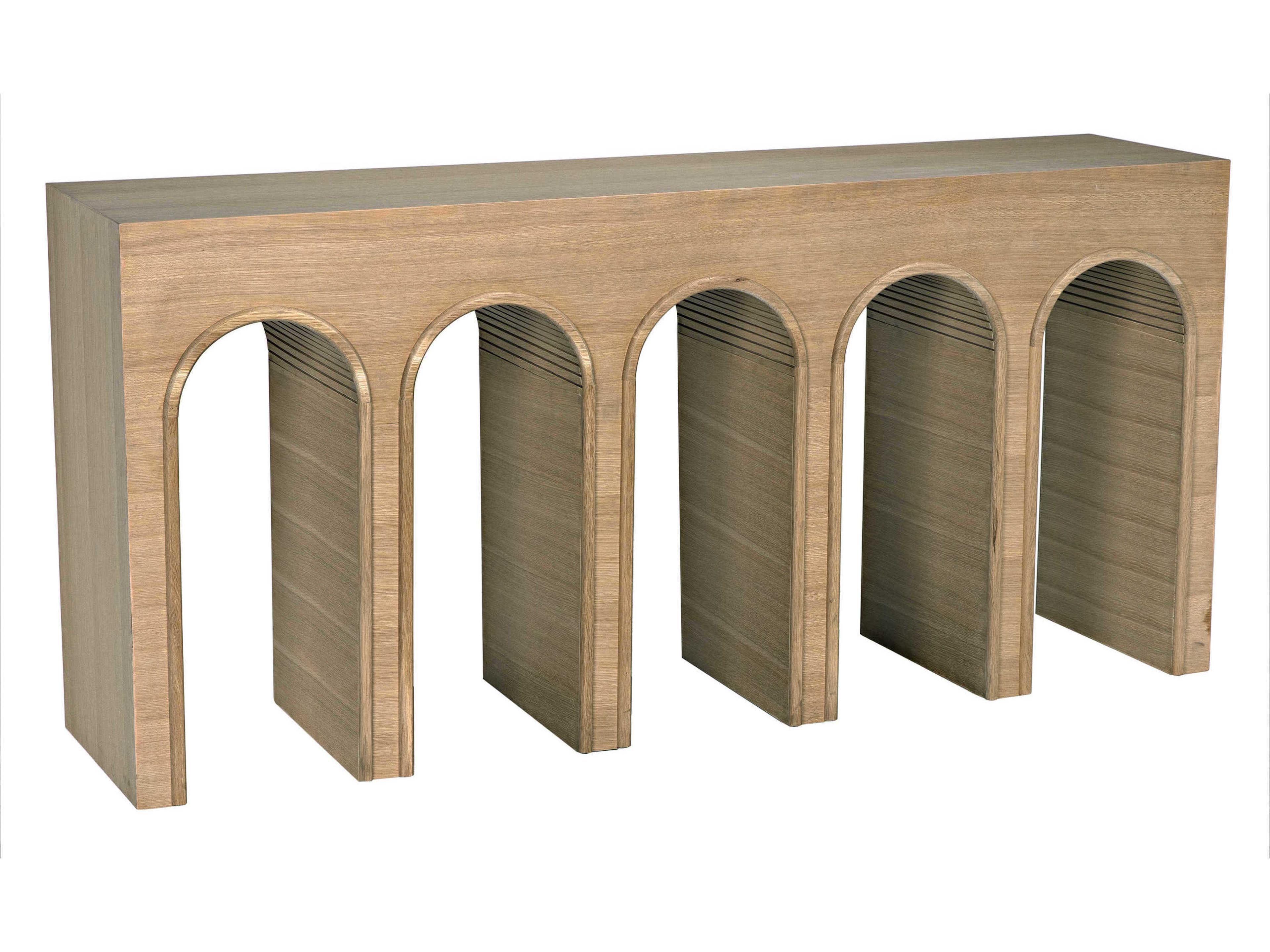 Enzo Rectangular Wood Clear Coat Flat Console Table