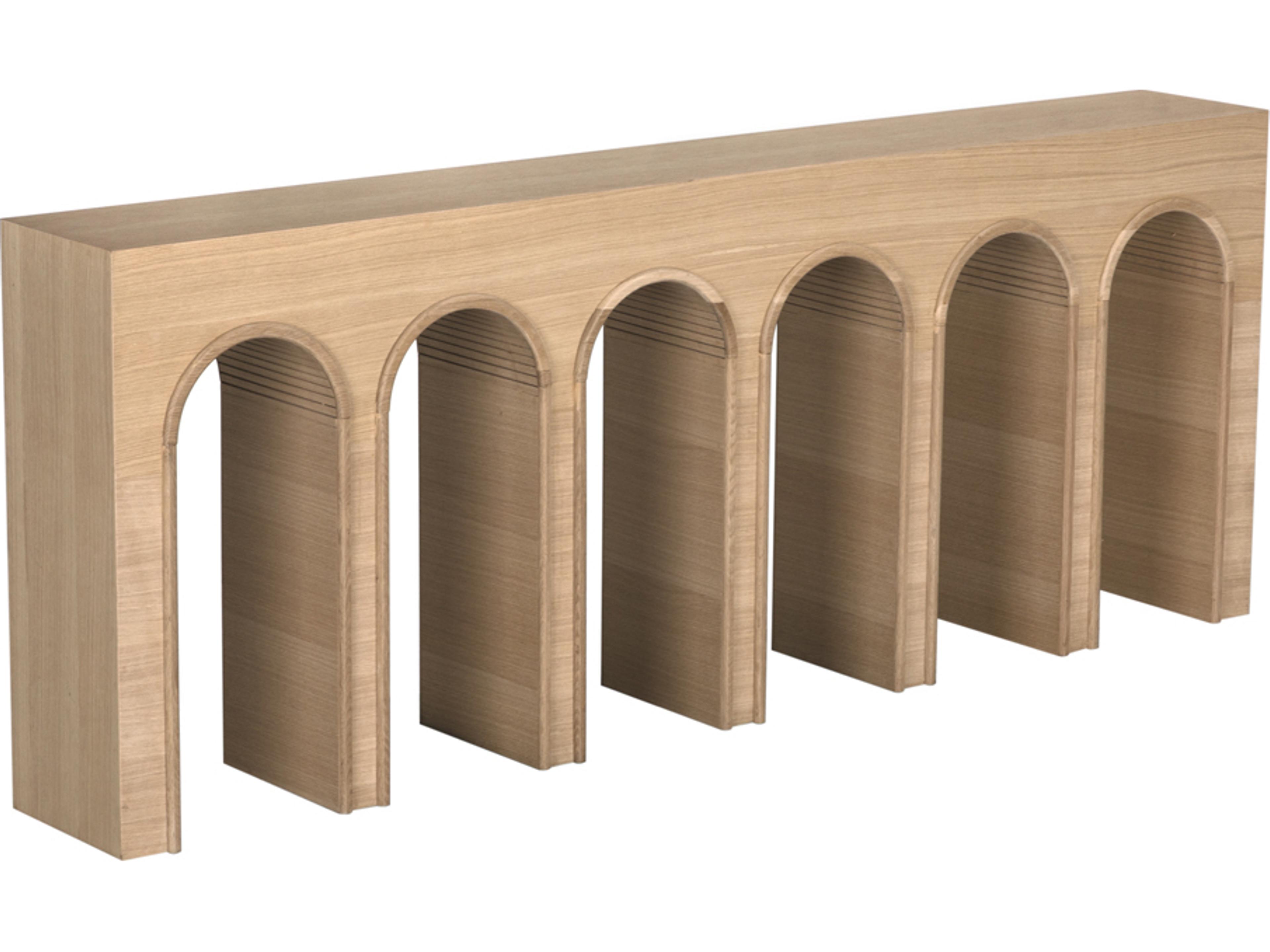 Enzo Rectangular Wood Clear Coat Flat Console Table