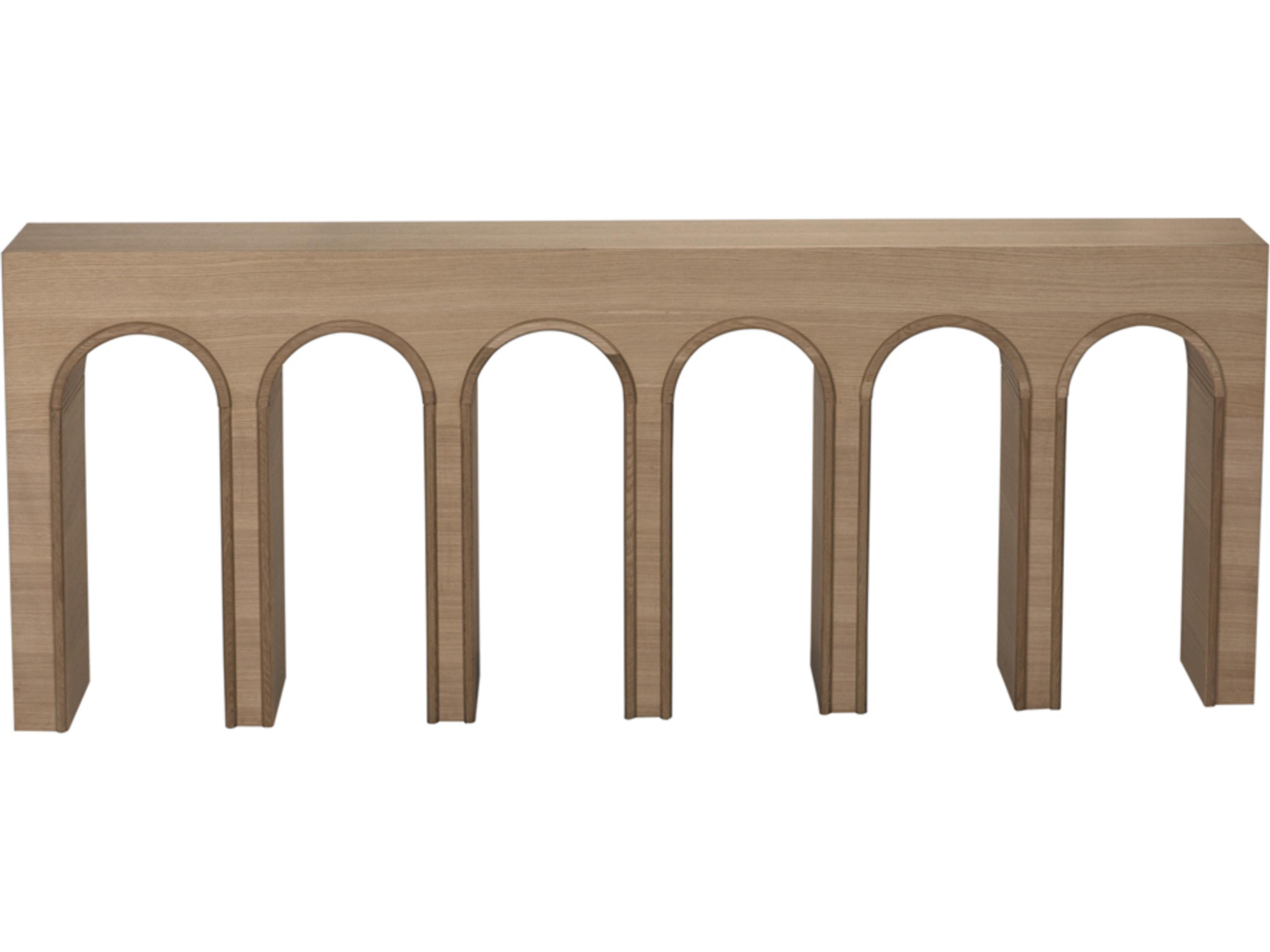 Noir Enzo Rectangular Wood Clear Coat Flat Console Table