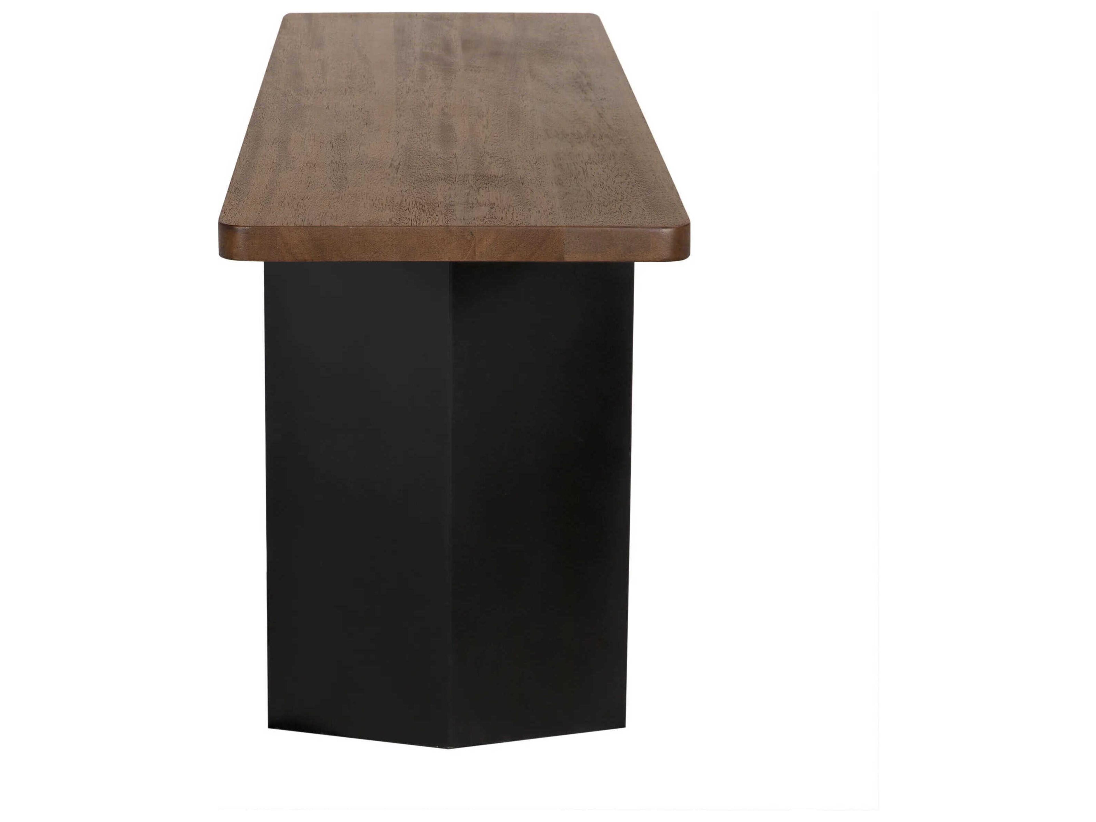 Noir Delta Rectangular Wood Dark Walnut Console Table