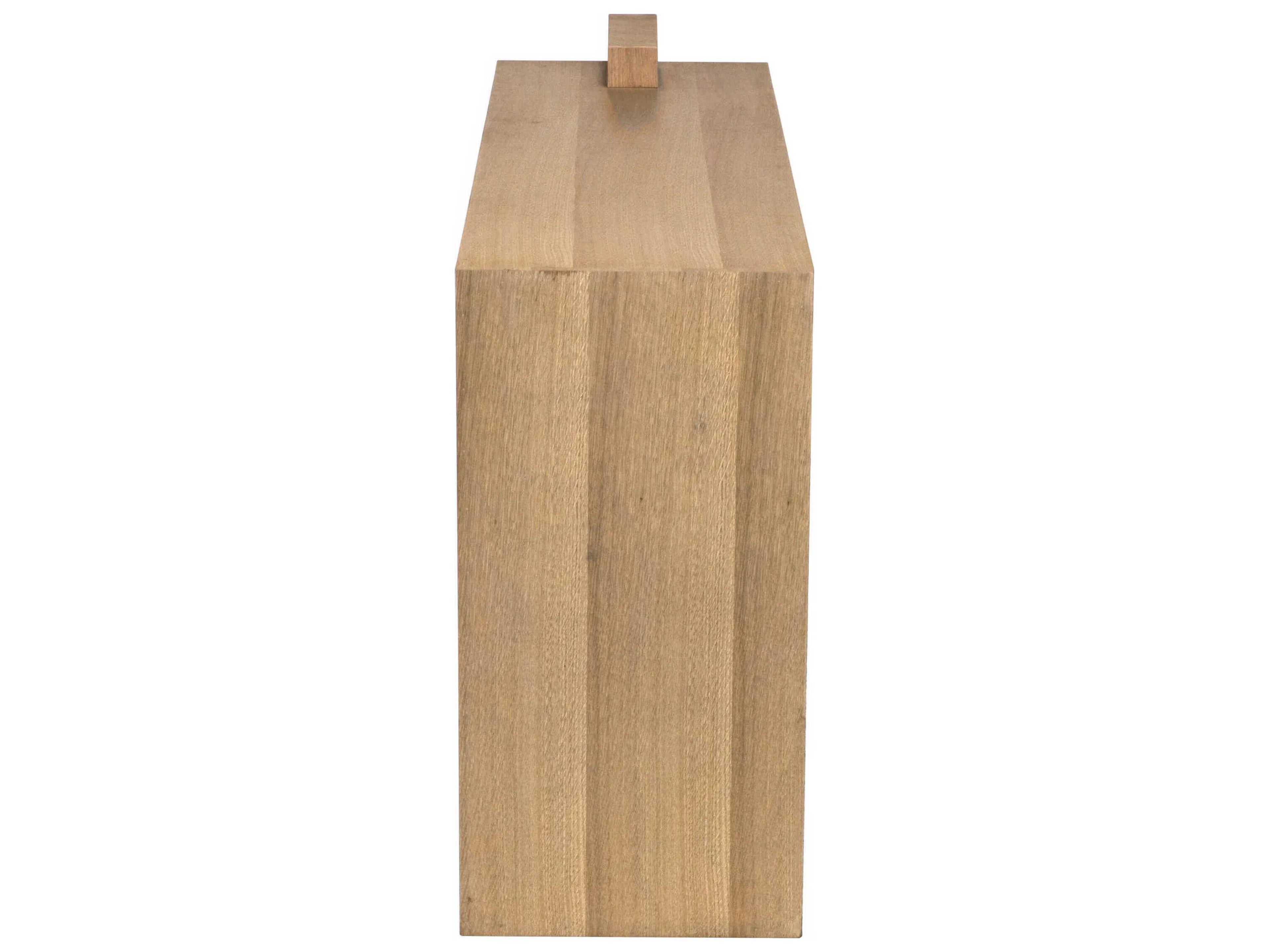 Noir Atlanta Rectangular Wood Natural Console Table