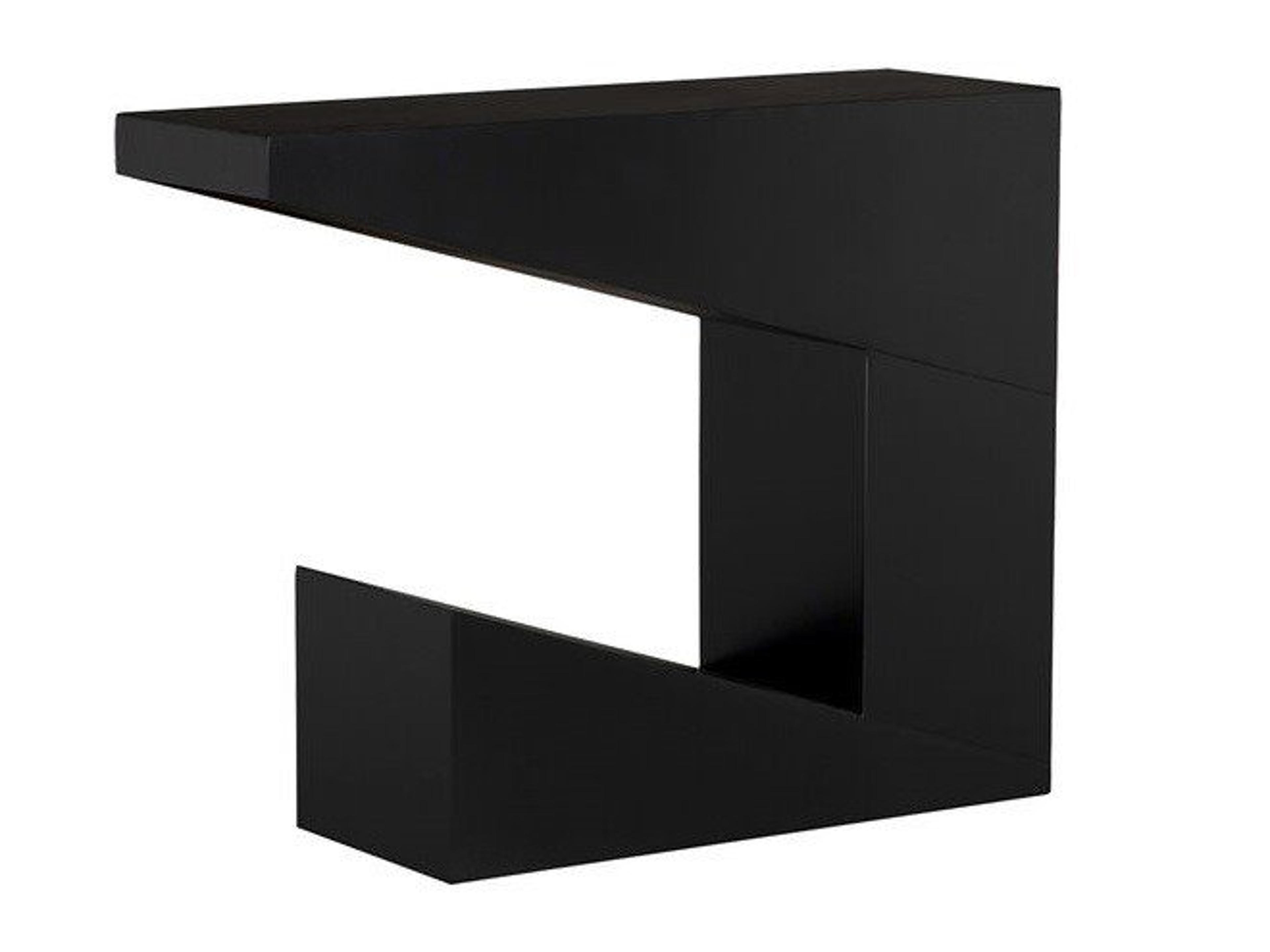Noir Rectangular Metal Matte Black Console Table