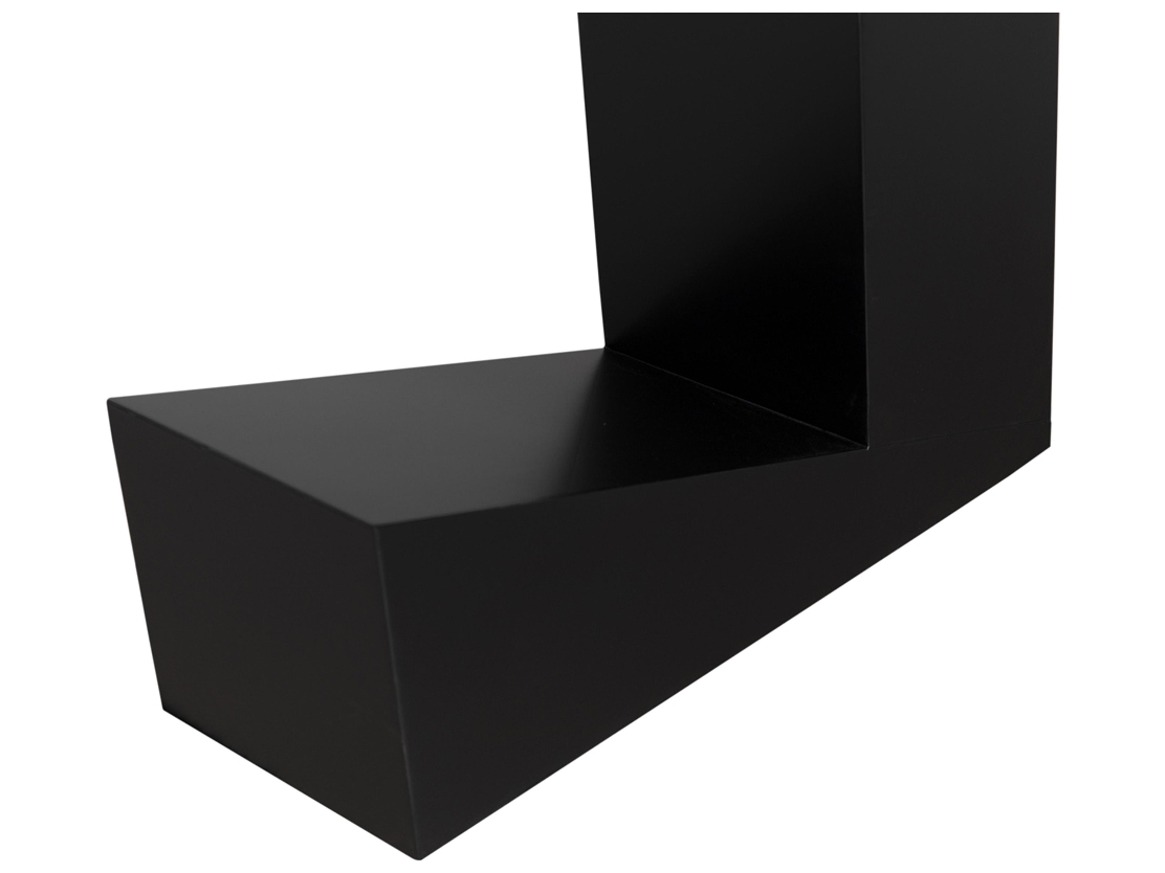 Noir Rectangular Metal Matte Black Console Table