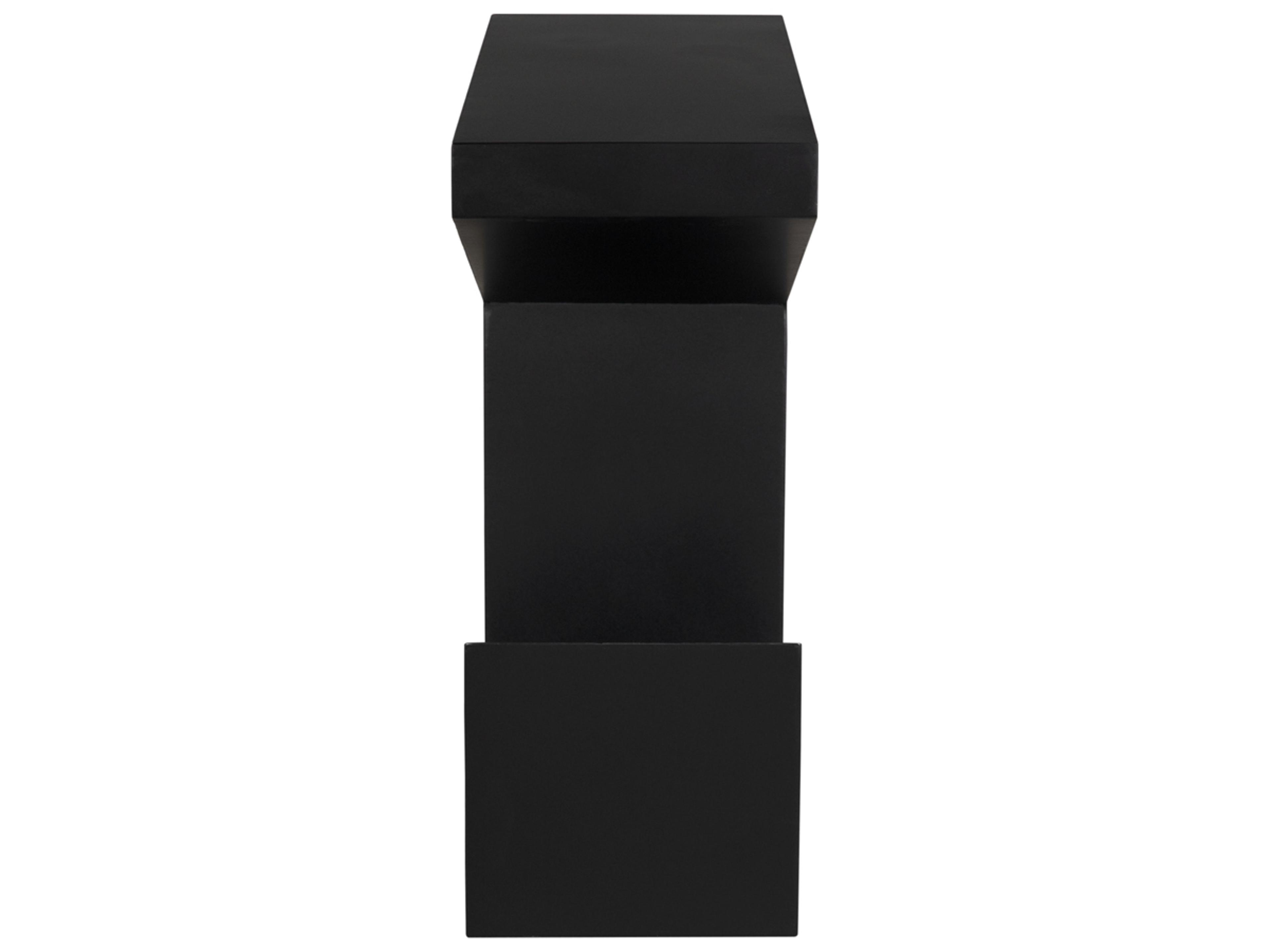 Noir Rectangular Metal Matte Black Console Table