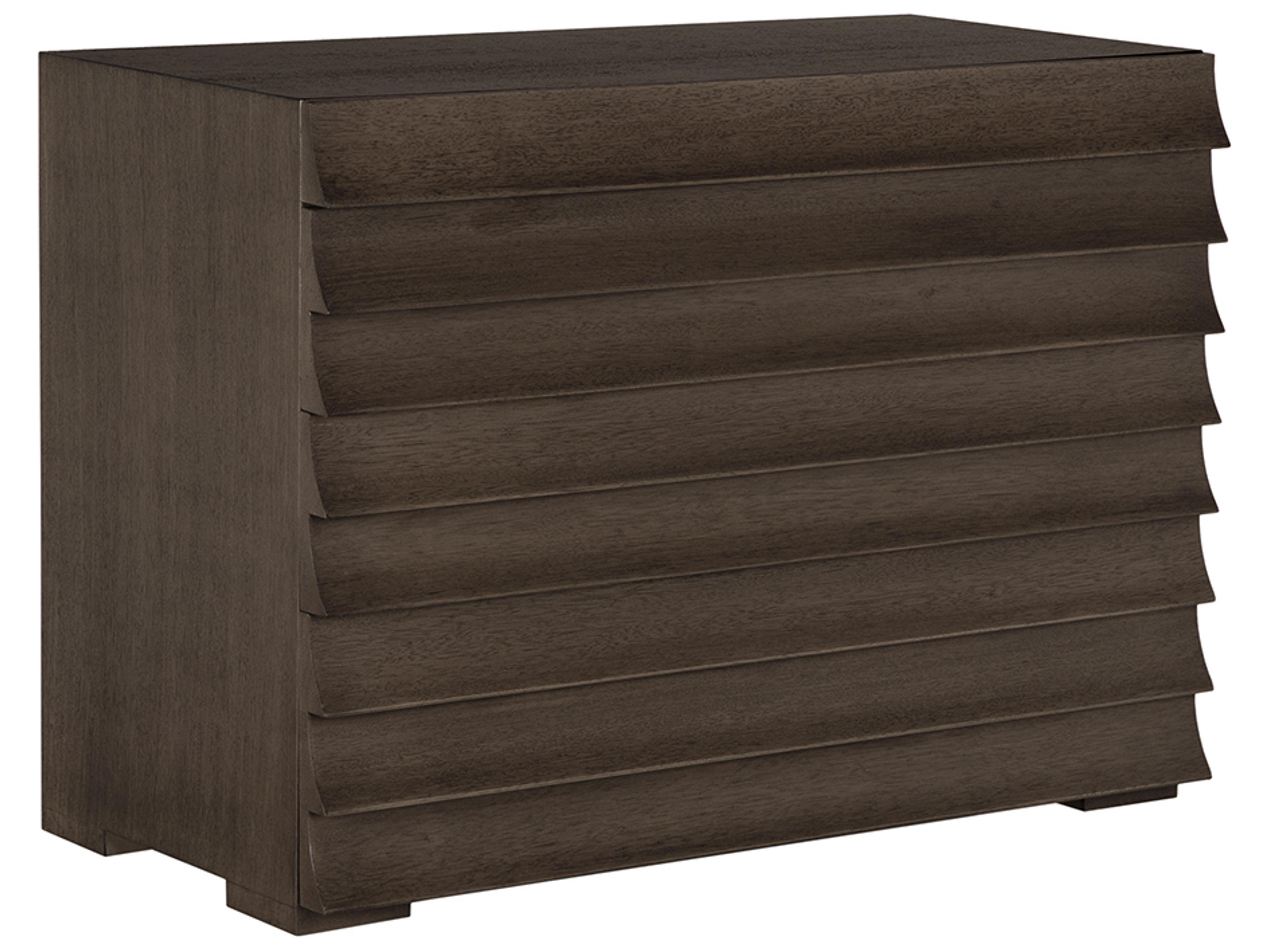 Frederico Greige Walnut Brown Wood Accent Chest