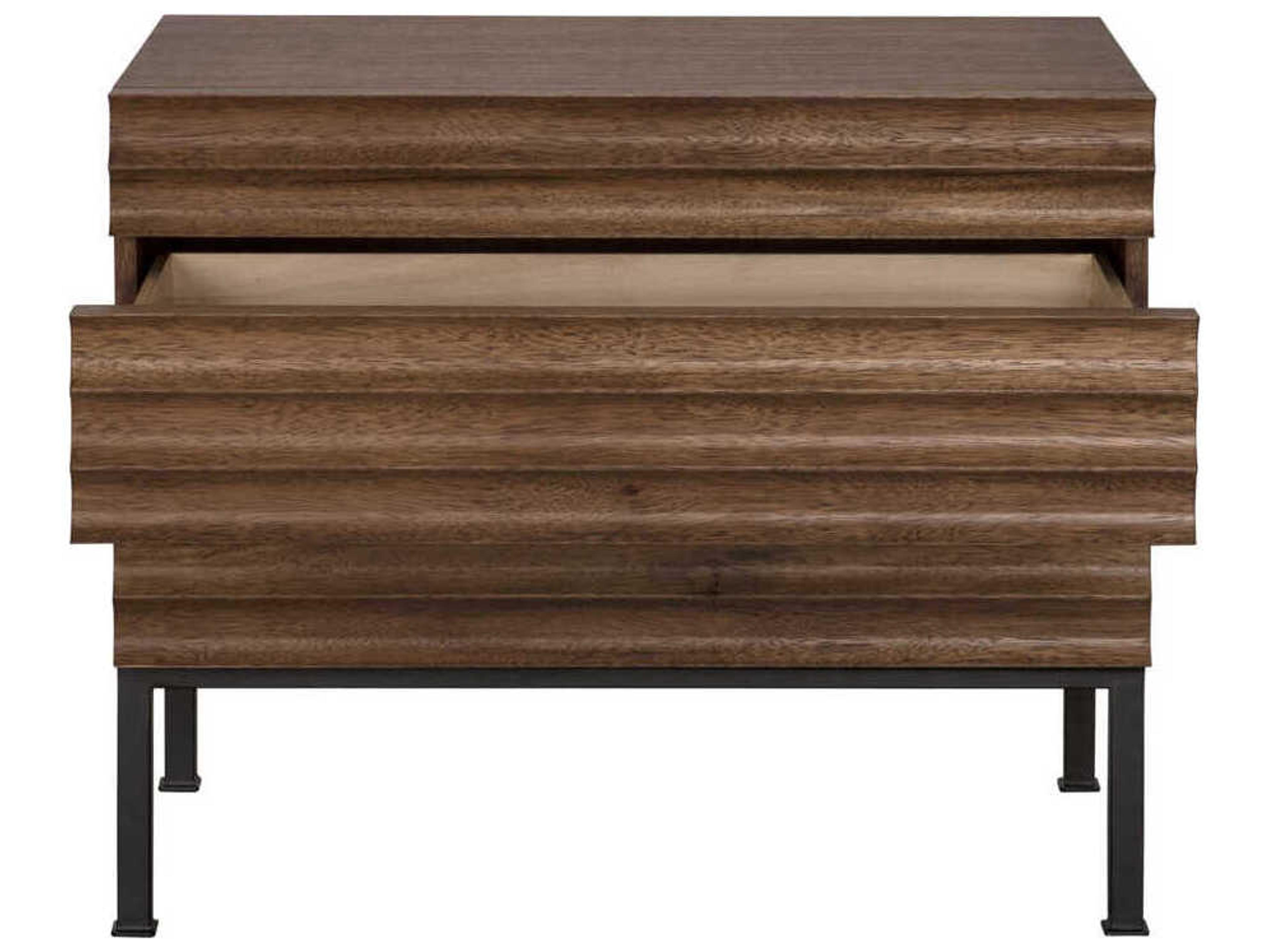 Noir Arturo Dark Walnut Brown Wood Accent Chest