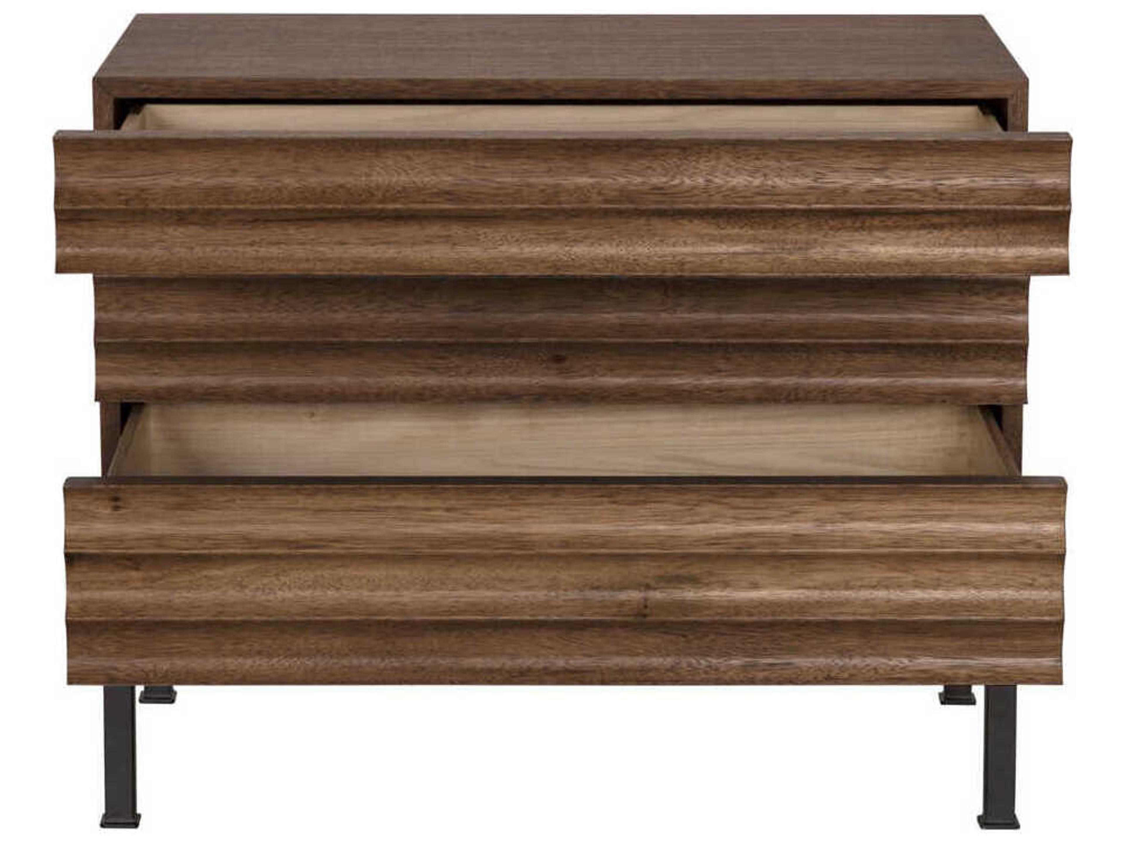 Noir Arturo Dark Walnut Brown Wood Accent Chest