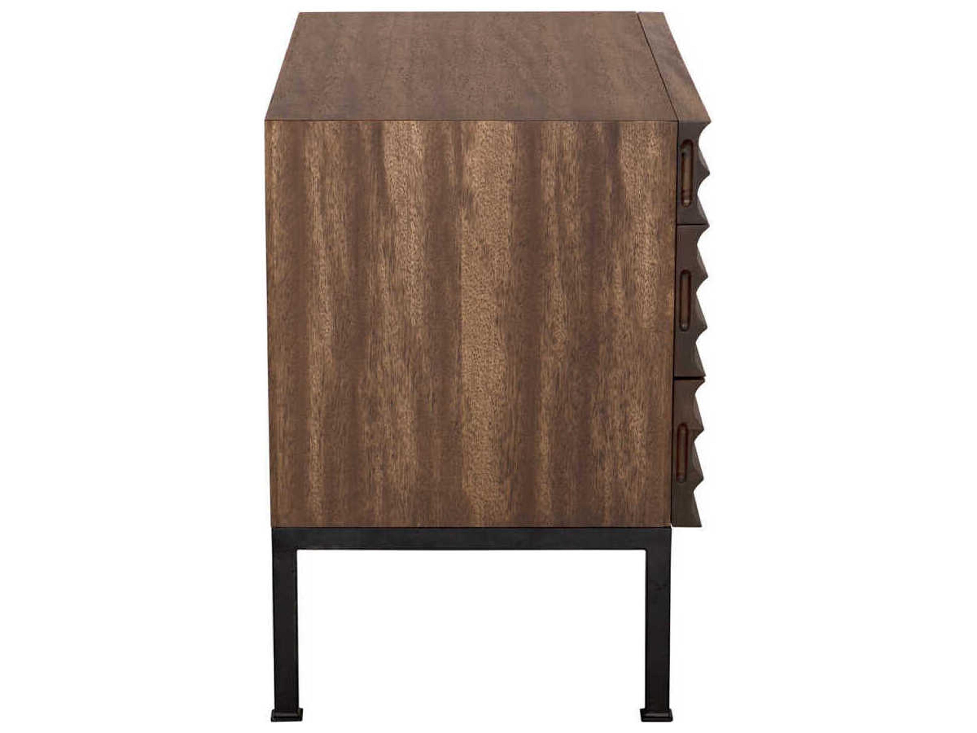Noir Arturo Dark Walnut Brown Wood Accent Chest