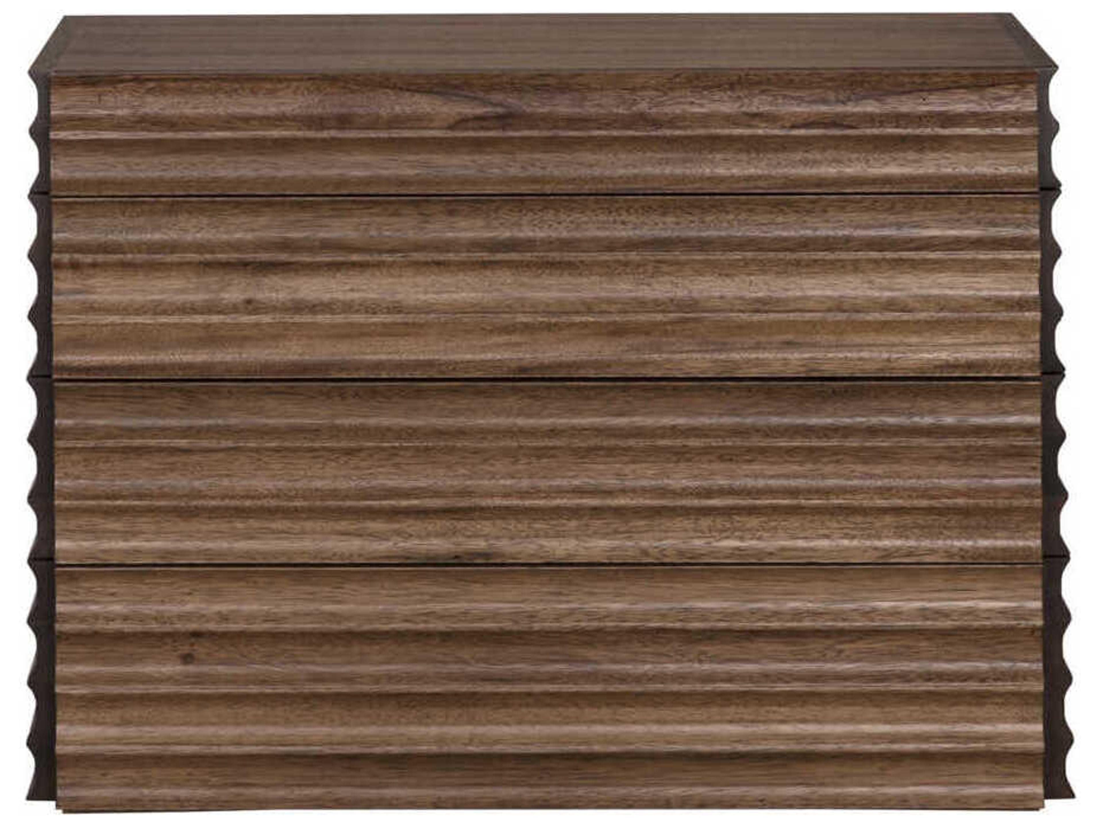 Noir Pacelli Dark Walnut Brown Wood Accent Chest