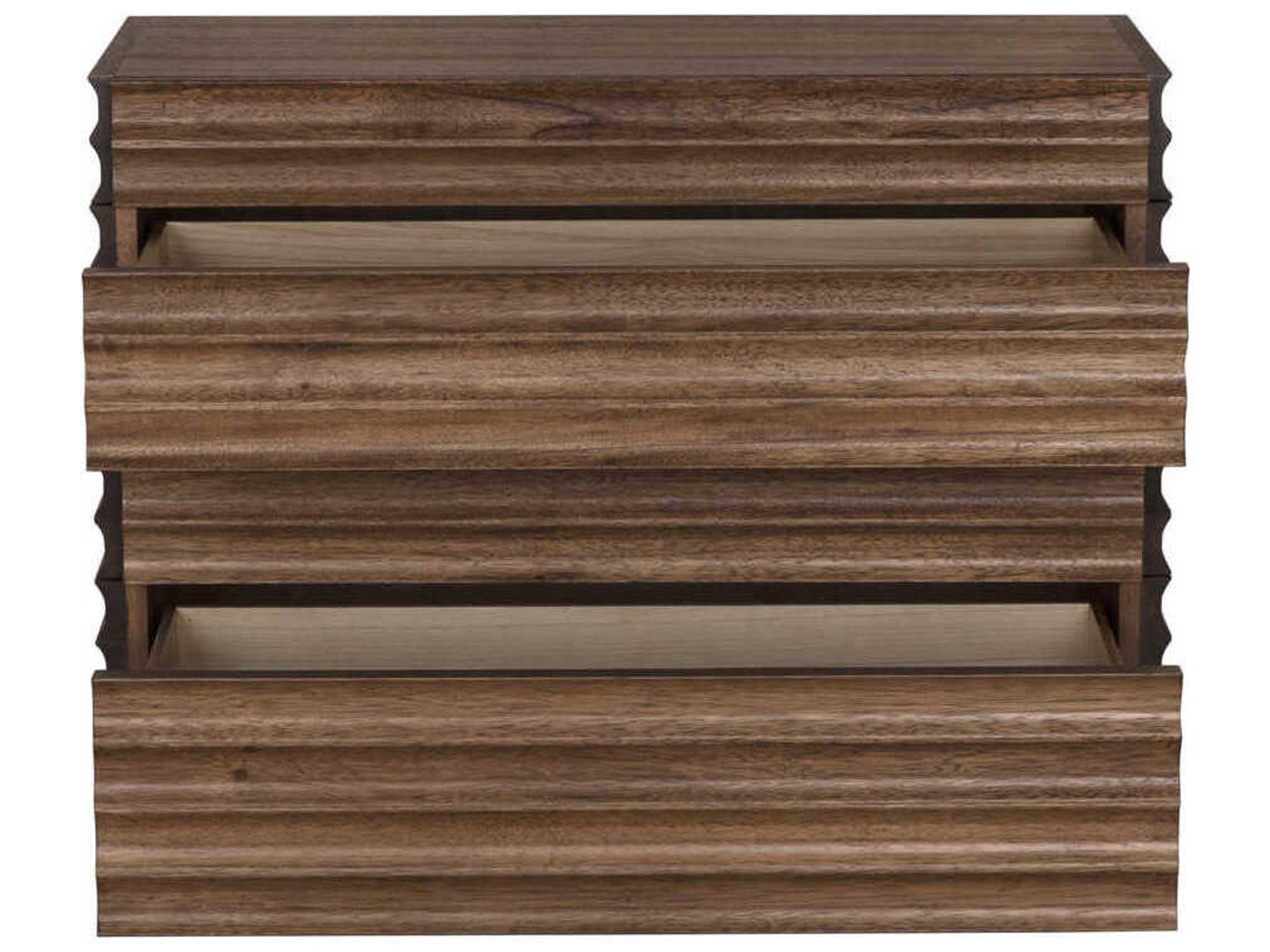 Noir Pacelli Dark Walnut Brown Wood Accent Chest