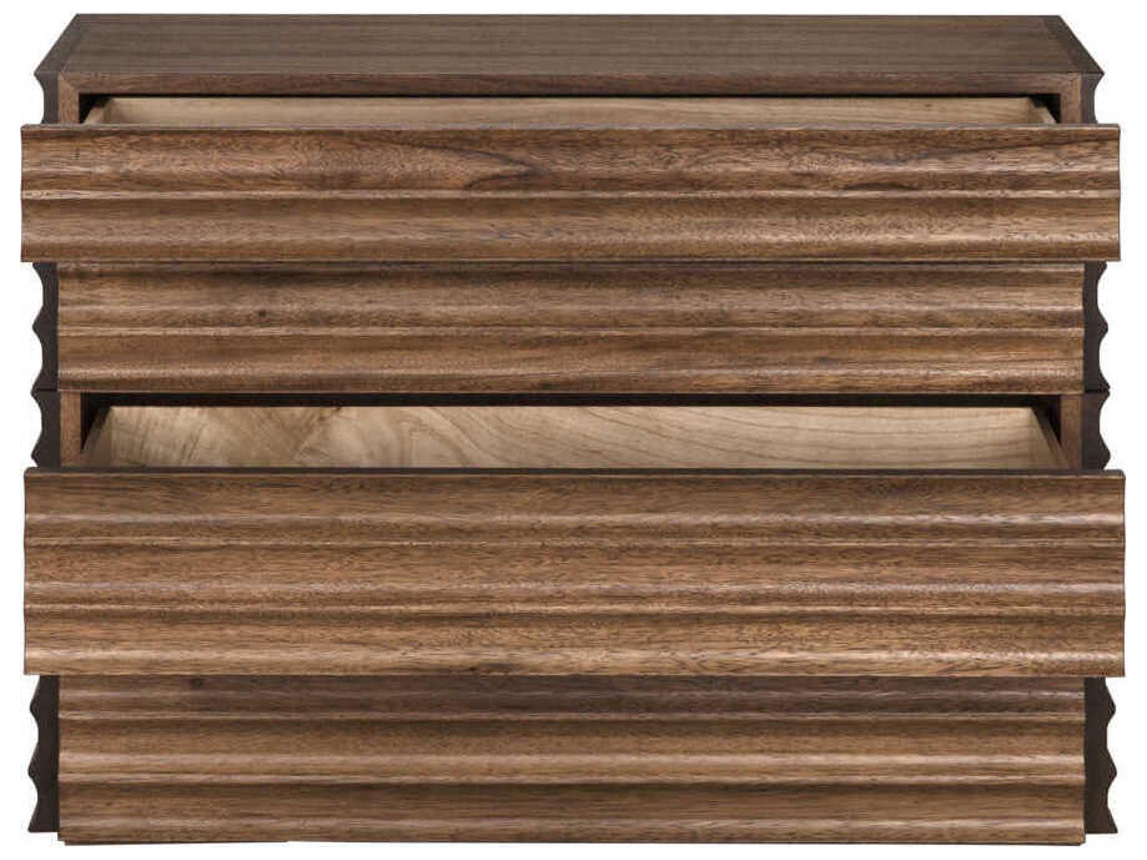 Noir Pacelli Dark Walnut Brown Wood Accent Chest