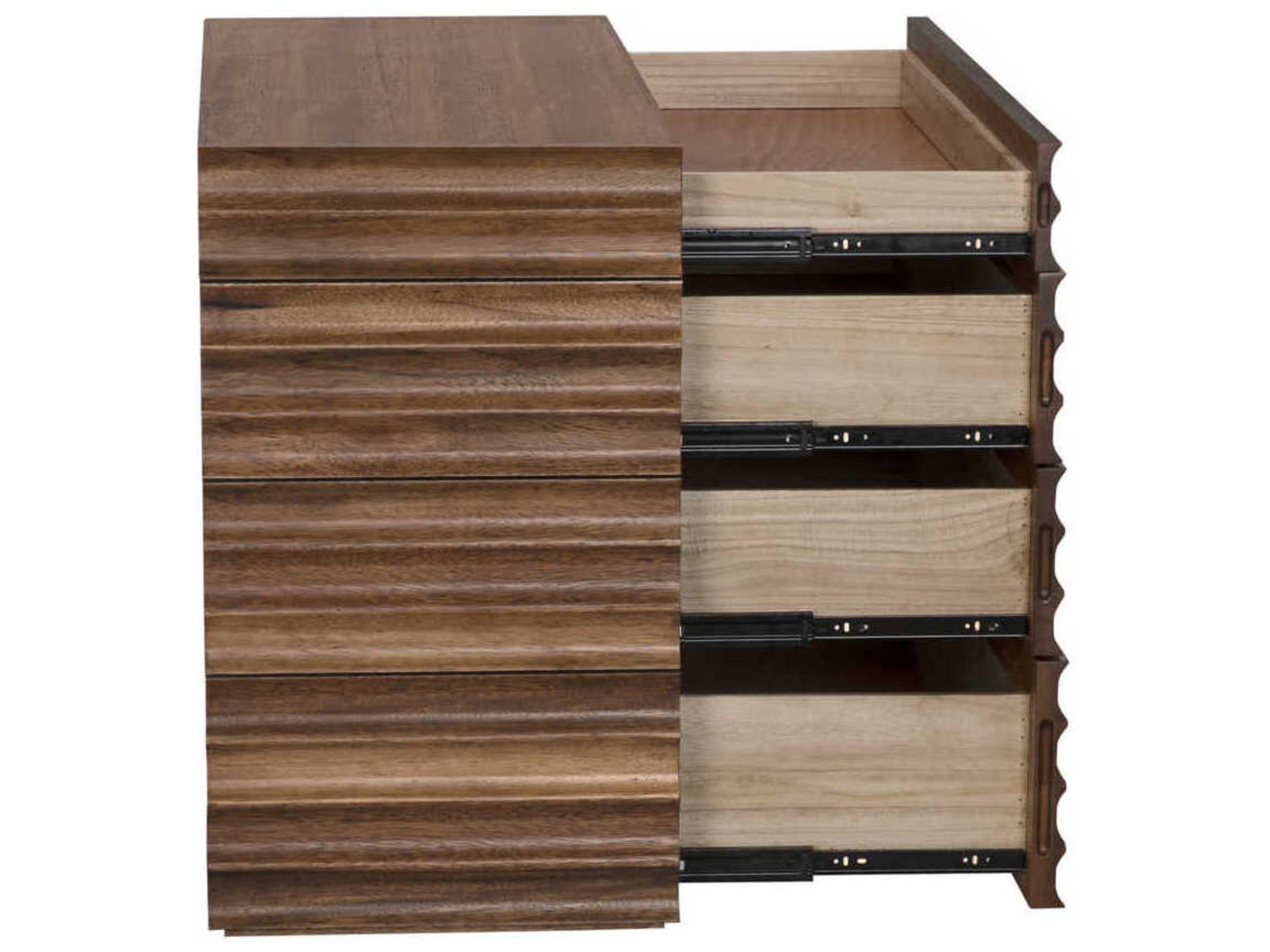 Noir Pacelli Dark Walnut Brown Wood Accent Chest