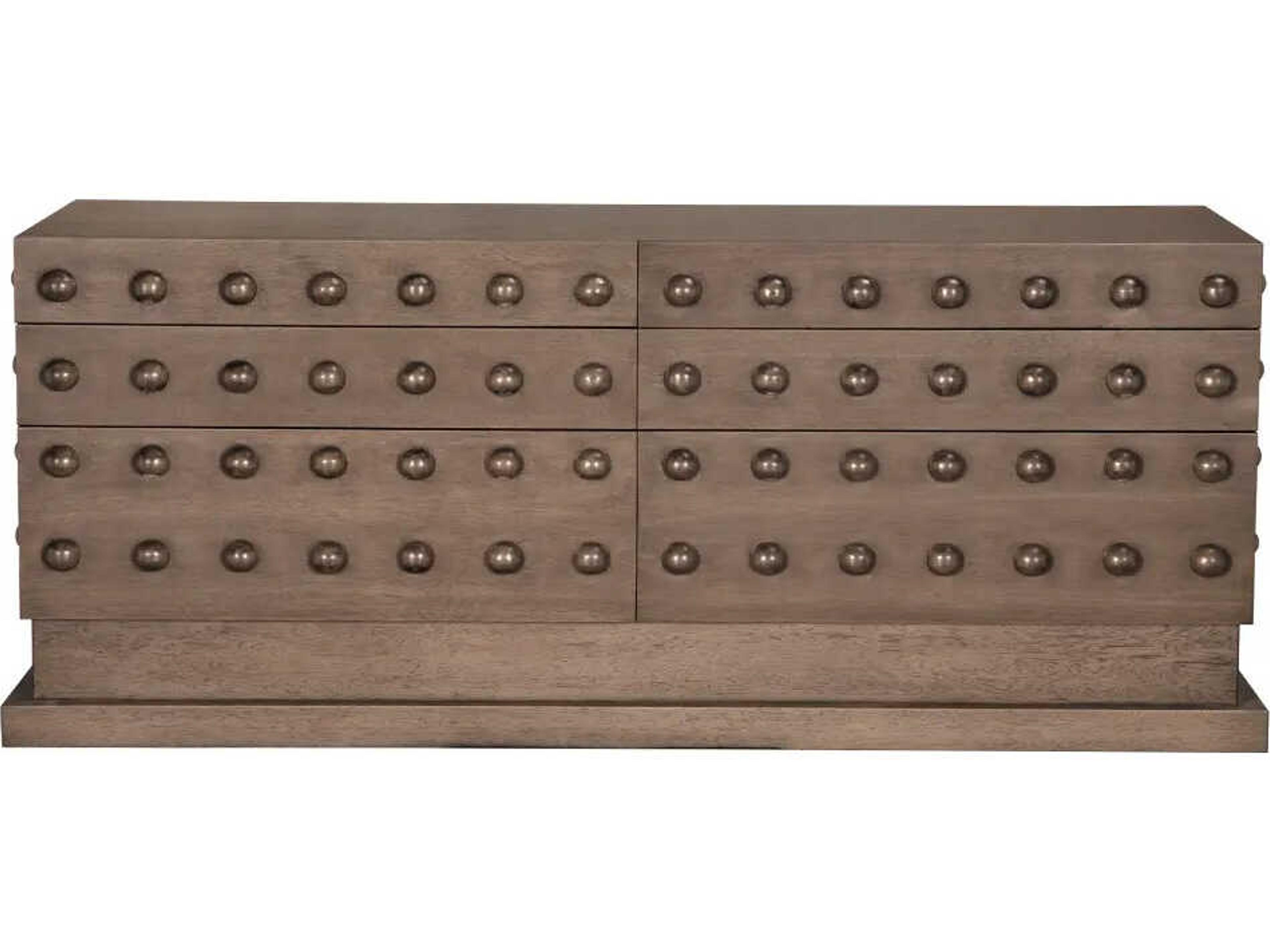 Noir Didier 72" Walnut Wood Greige Sideboard