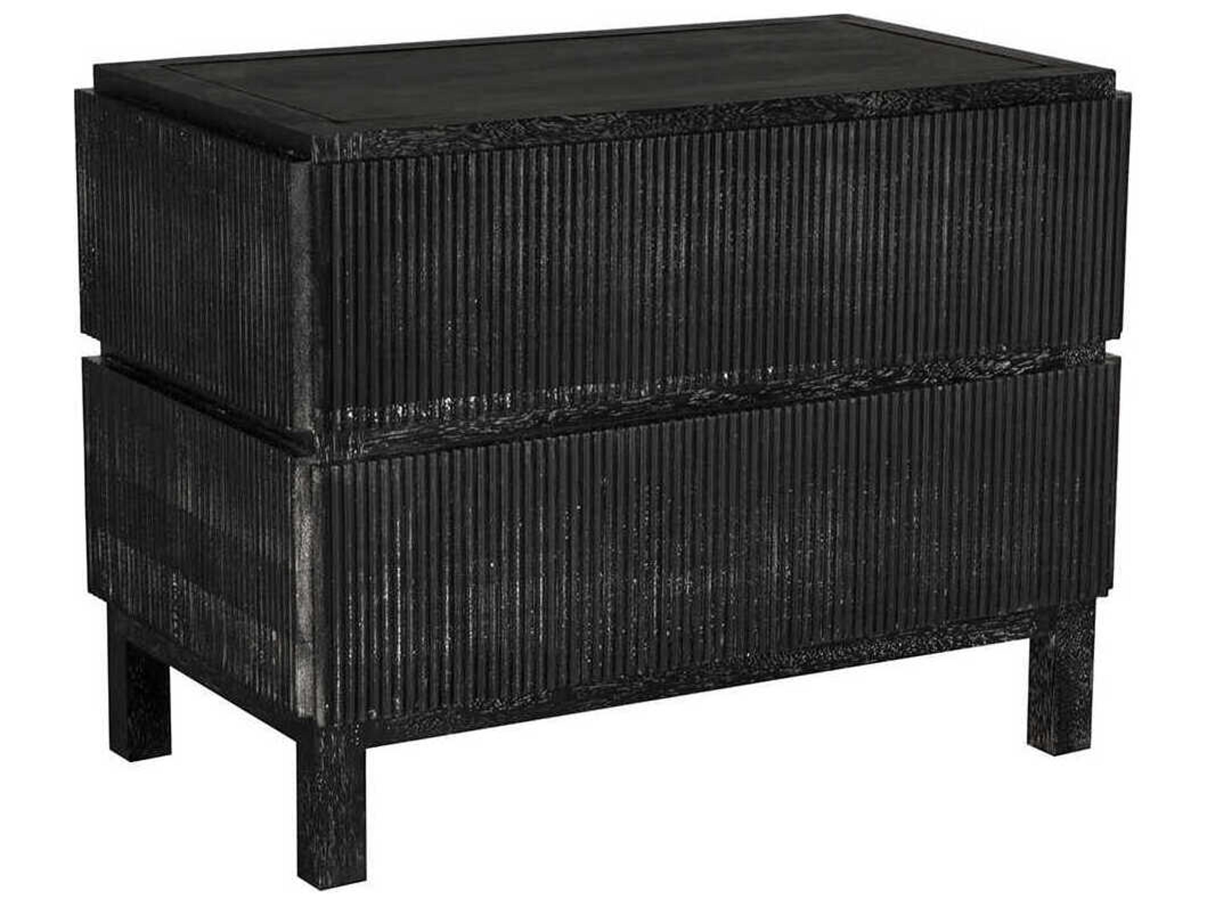 Plato 38" Walnut Wood Black Sideboard