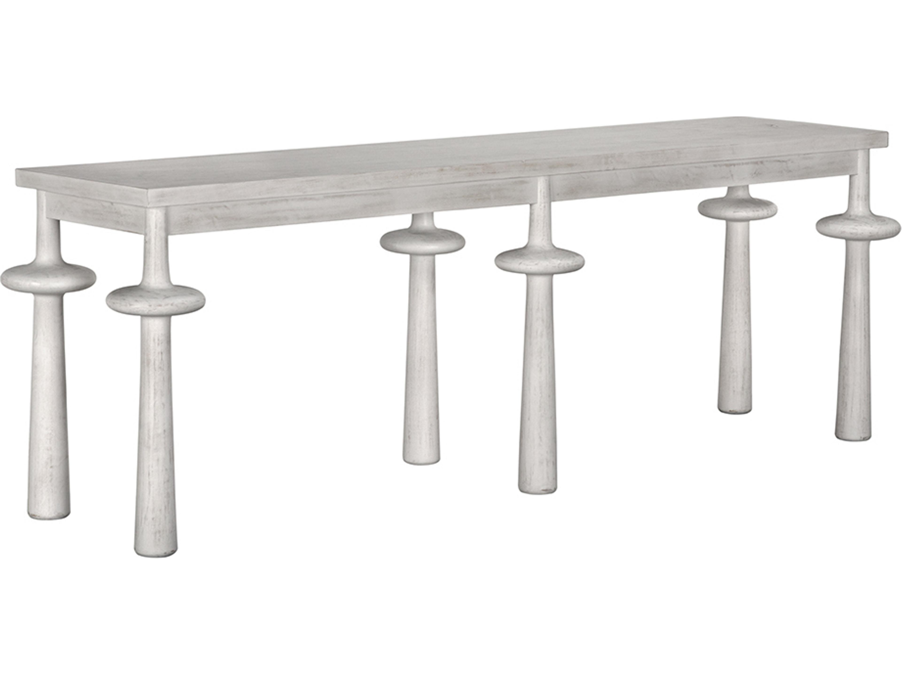 Destemonia Rectangular Wood White Wash Console Table