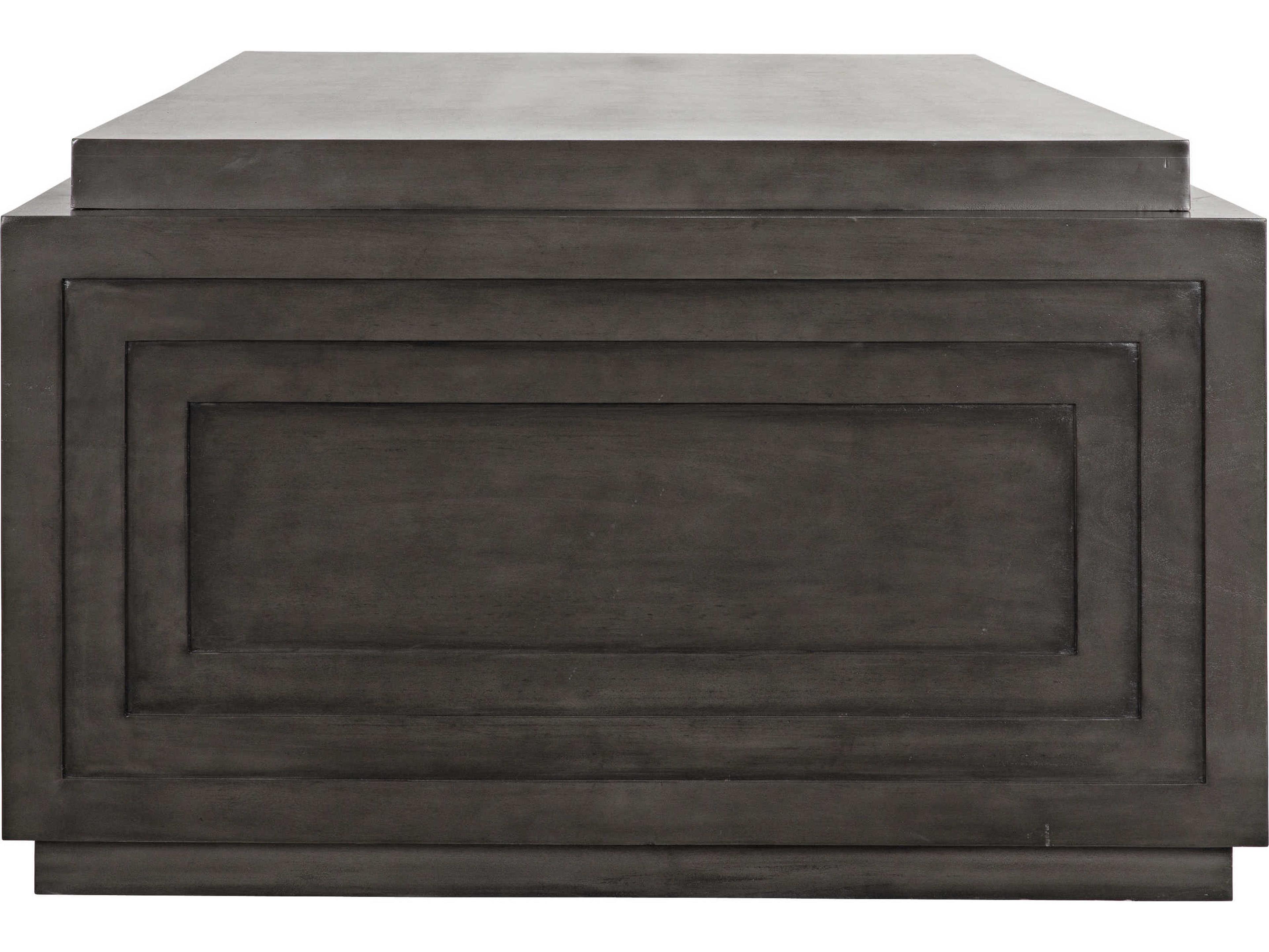 Noir Office Essentials Pale Brown Mahogany Wood Credenza Desk