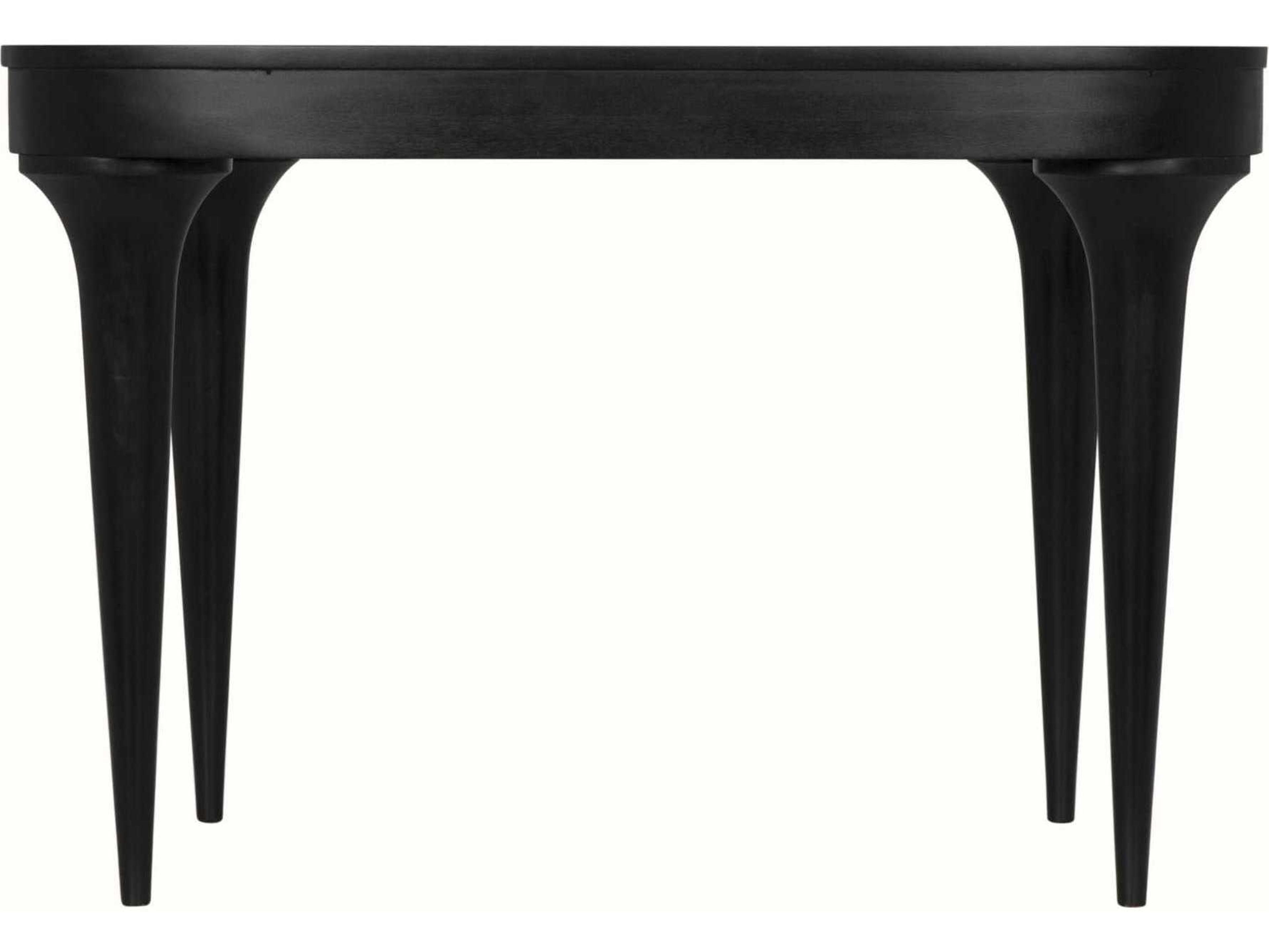 Noir Hand Rubbed Black Mahogany Wood Corner Desk