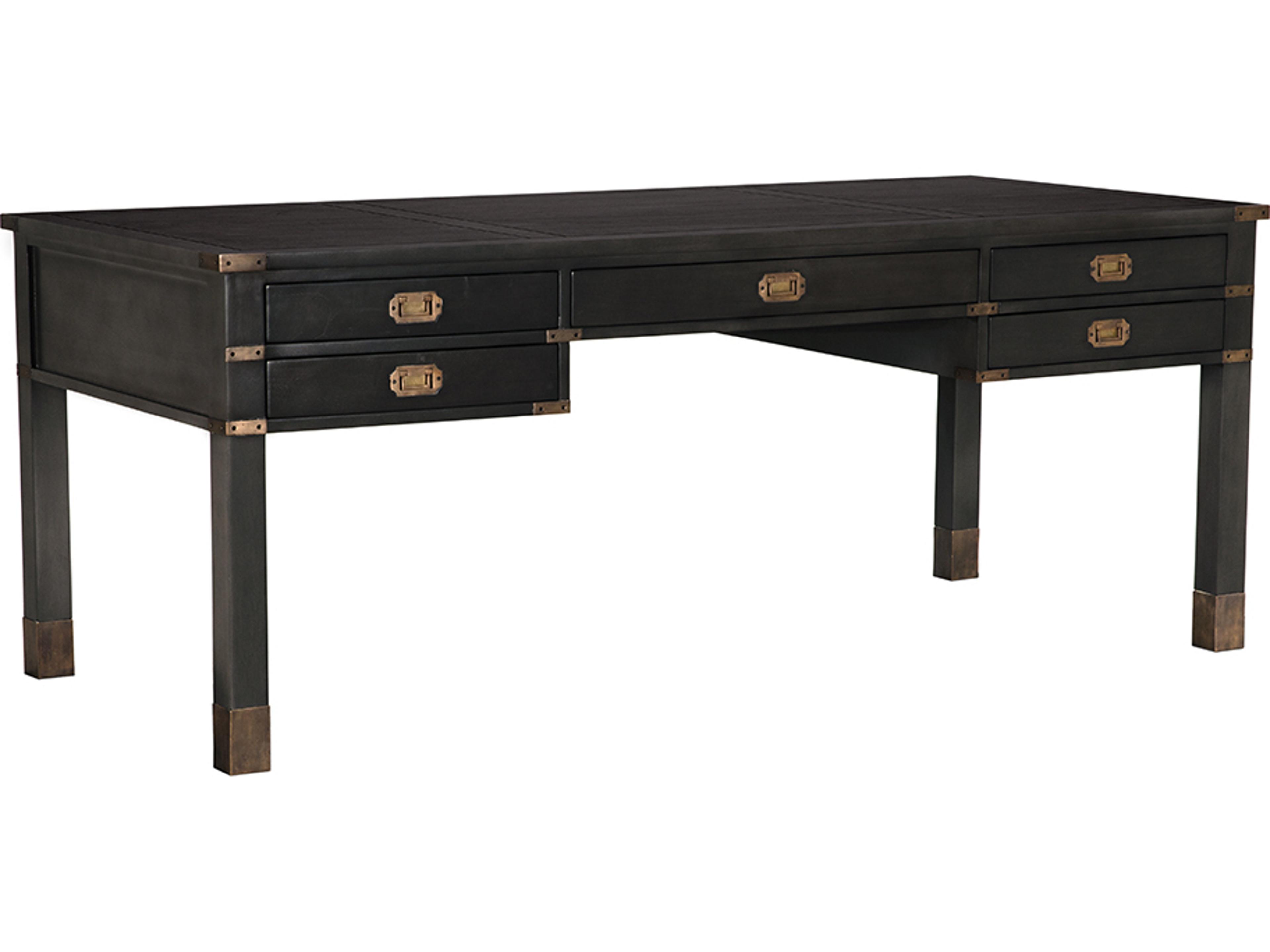 Pale Black Mahogany Wood Writing Desk
