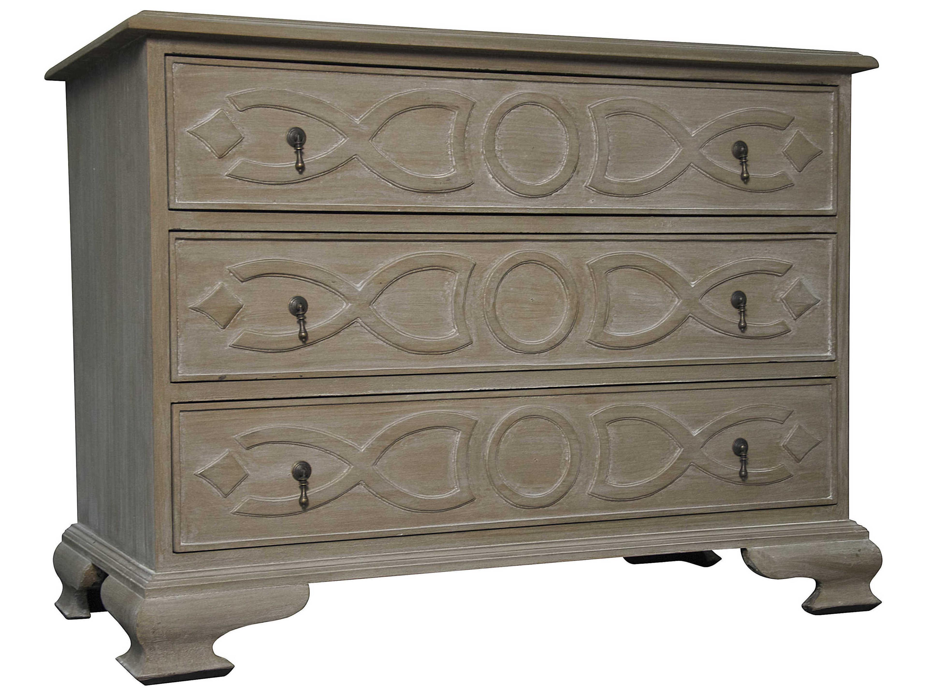 Bedroom Storage Weathered Gray Mahogany Wood Accent Chest