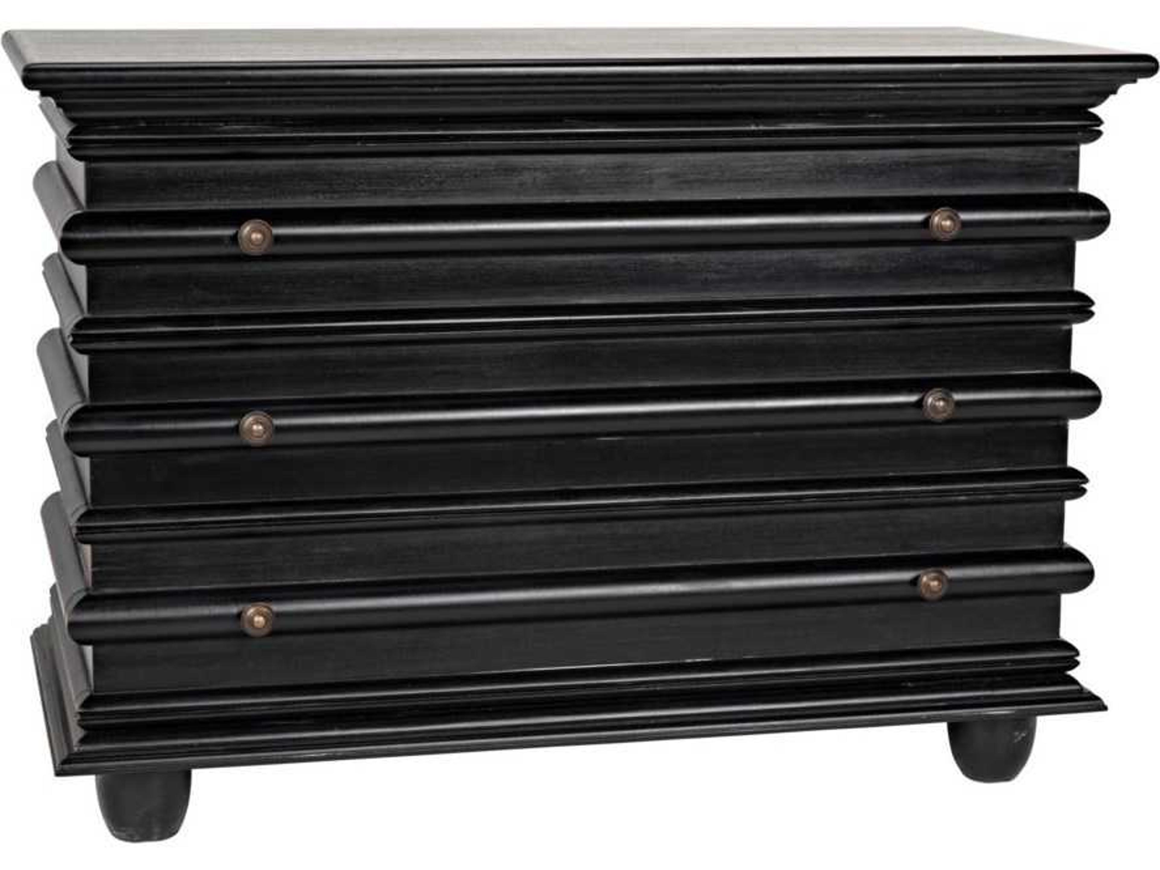 GDRE137HB 4-Drawer Mahogany Veneer Dresser in Hand Rubbed Black